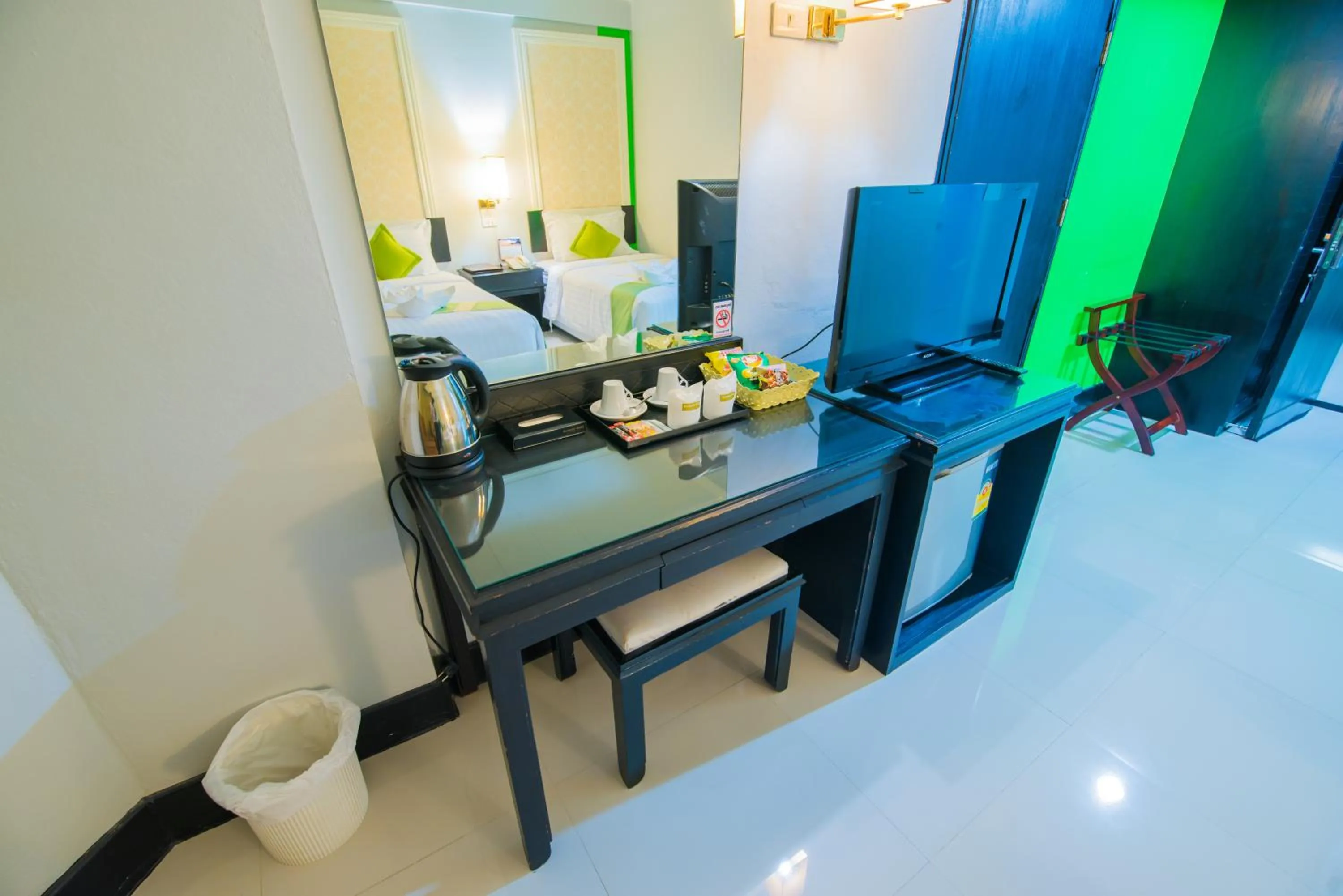 Bed in Asawann Hotel Nongkhai