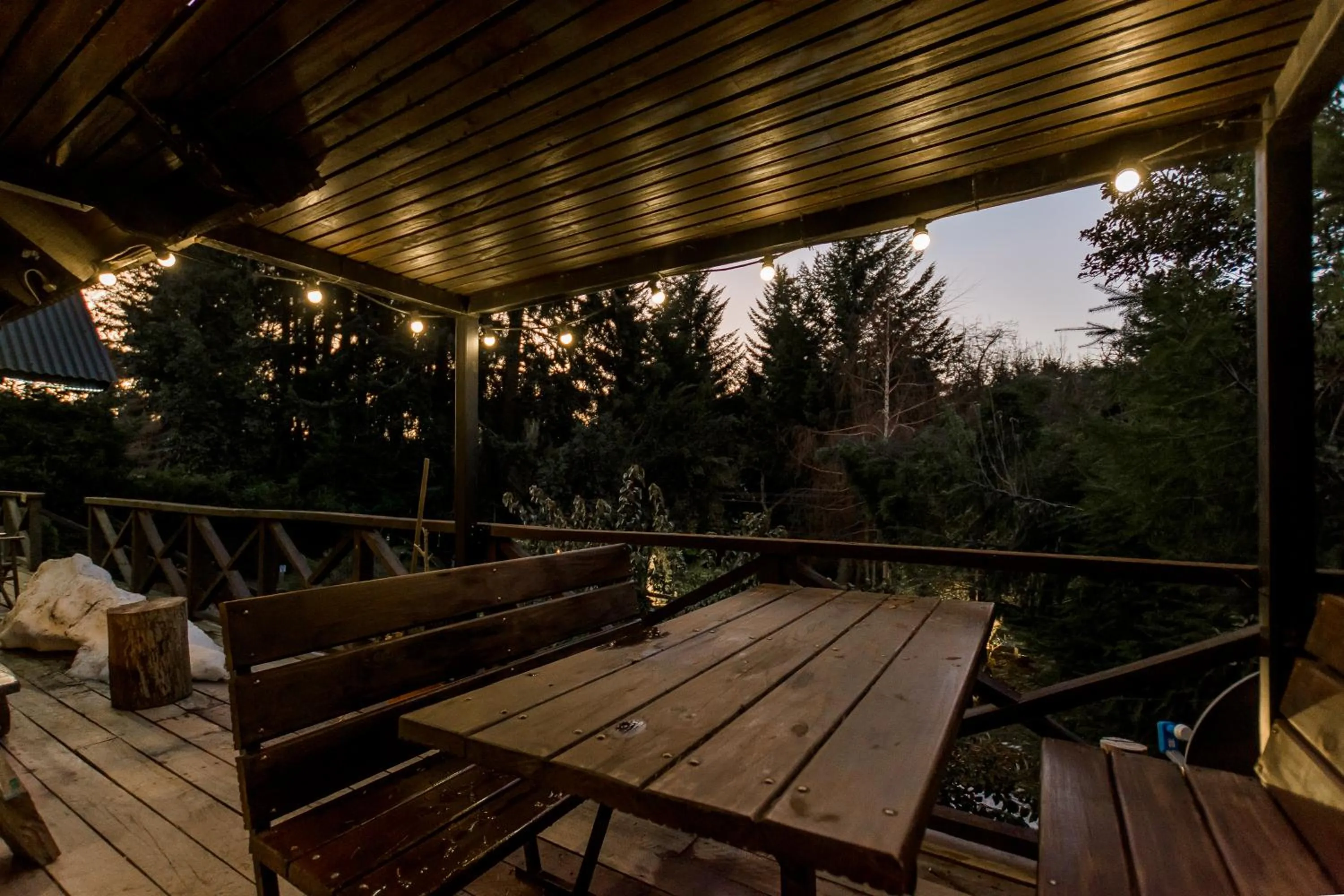 Patio in Hostel La Angostura