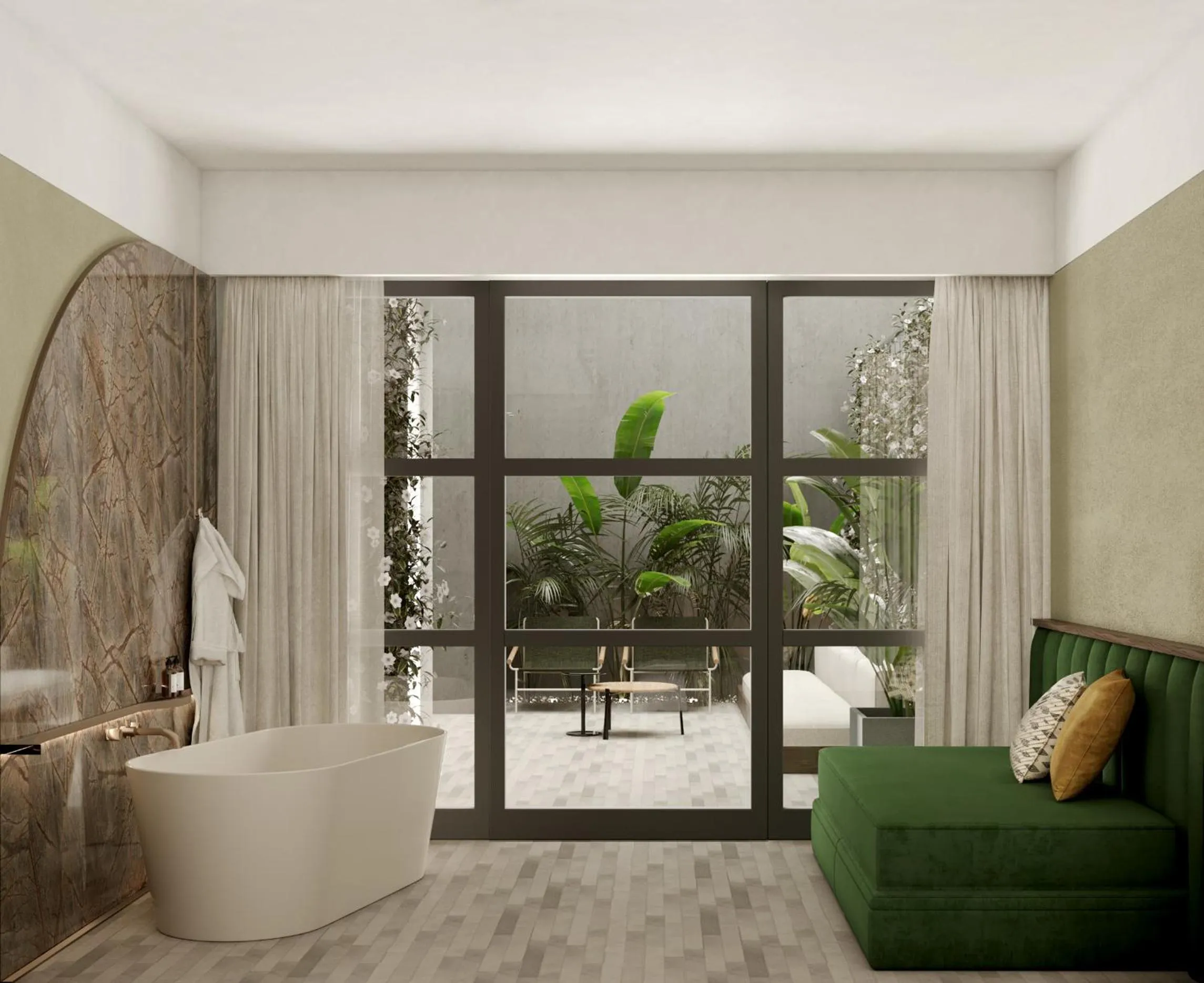 Living room in Horti 14 Borgo Trastevere Hotel