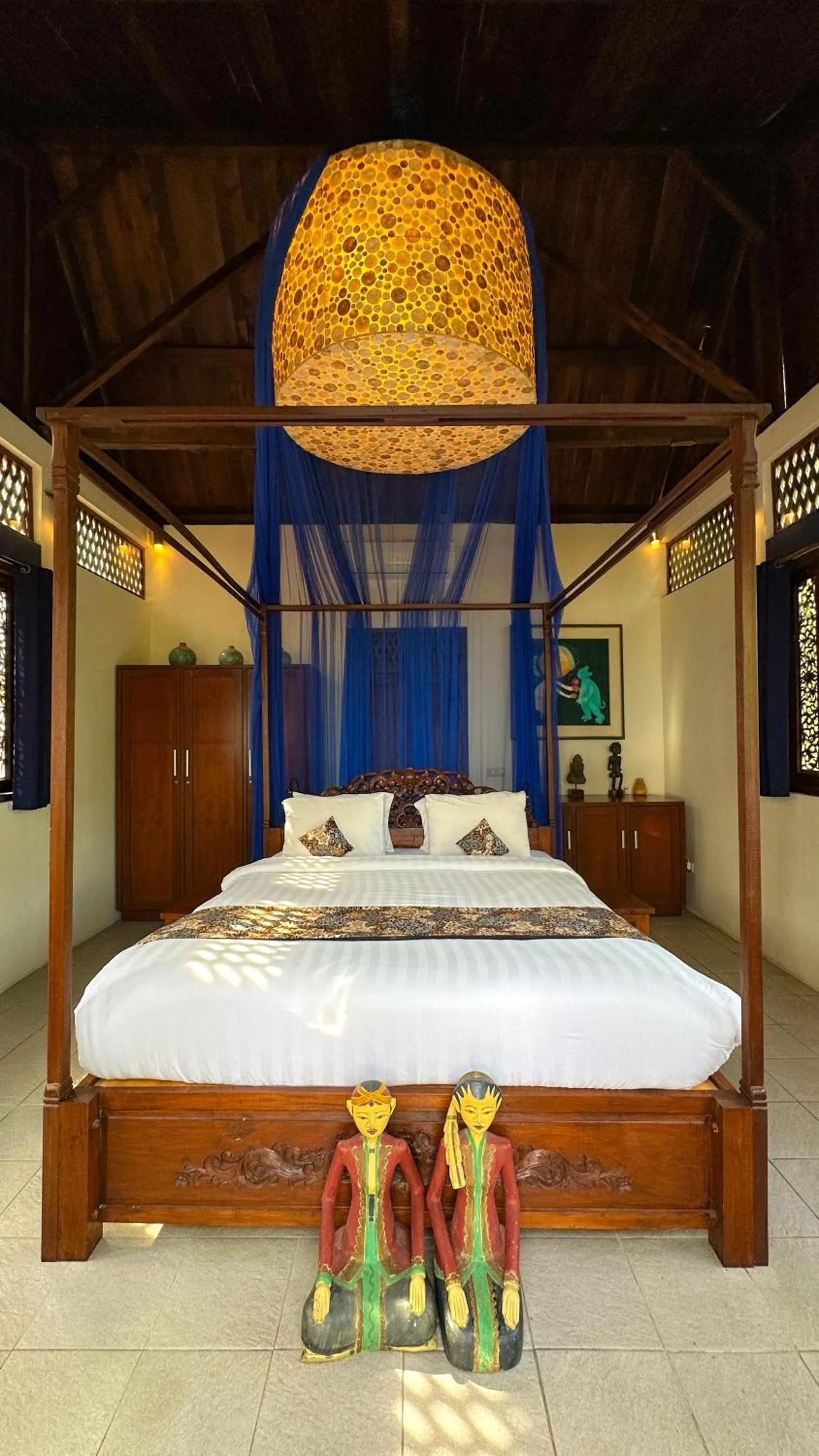 Bed in Villa Borobudur Resort