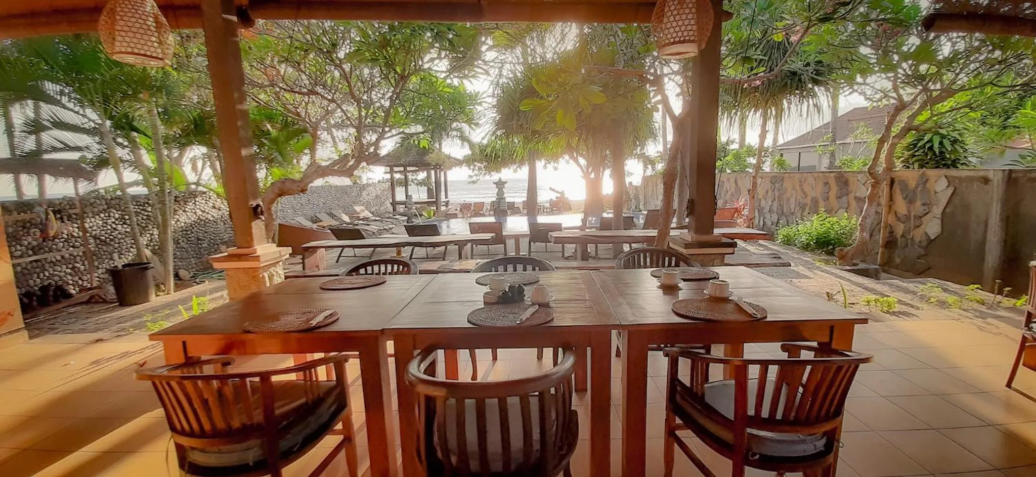 Pool view in Bali Bhuana Beach Cottages