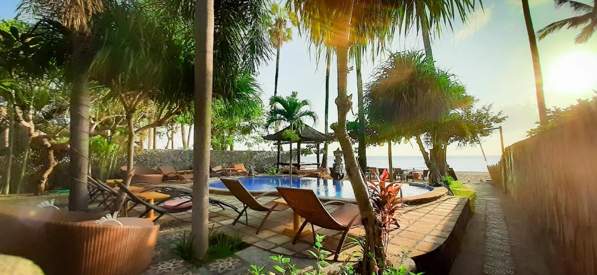 Pool view in Bali Bhuana Beach Cottages