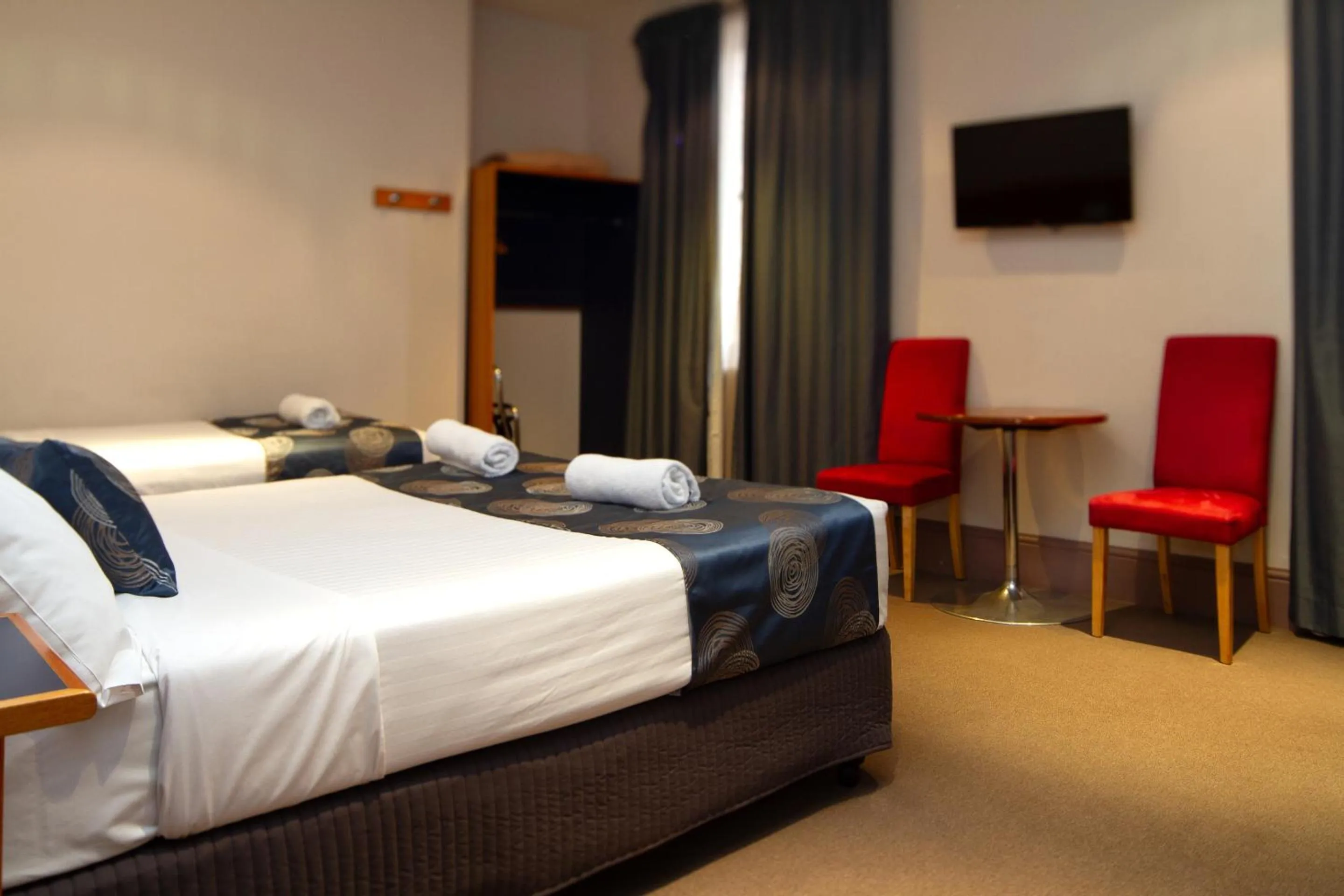 Bedroom, Bed in Central Hotel Hobart