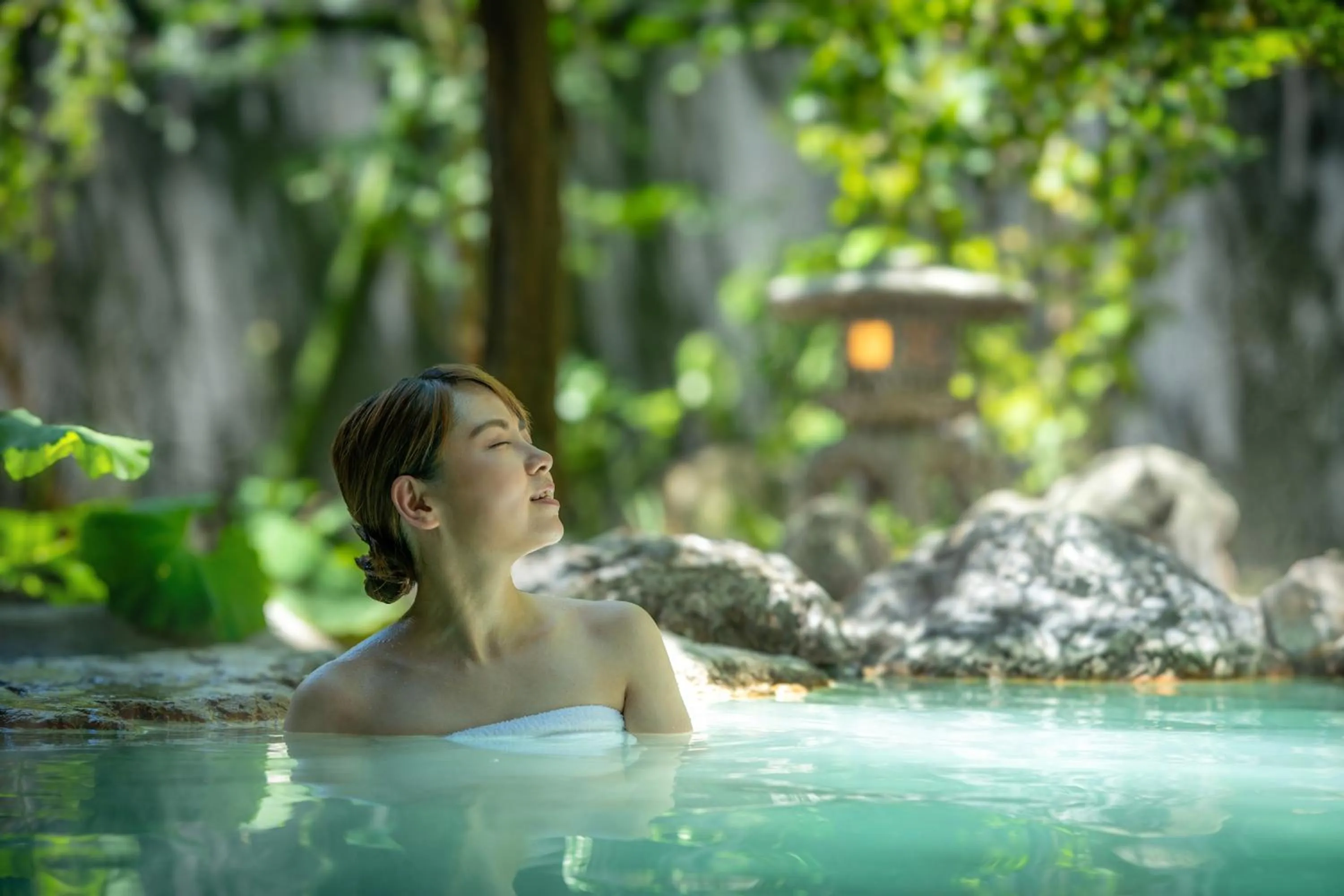 Open Air Bath in Kirishima Kokusai Hotel