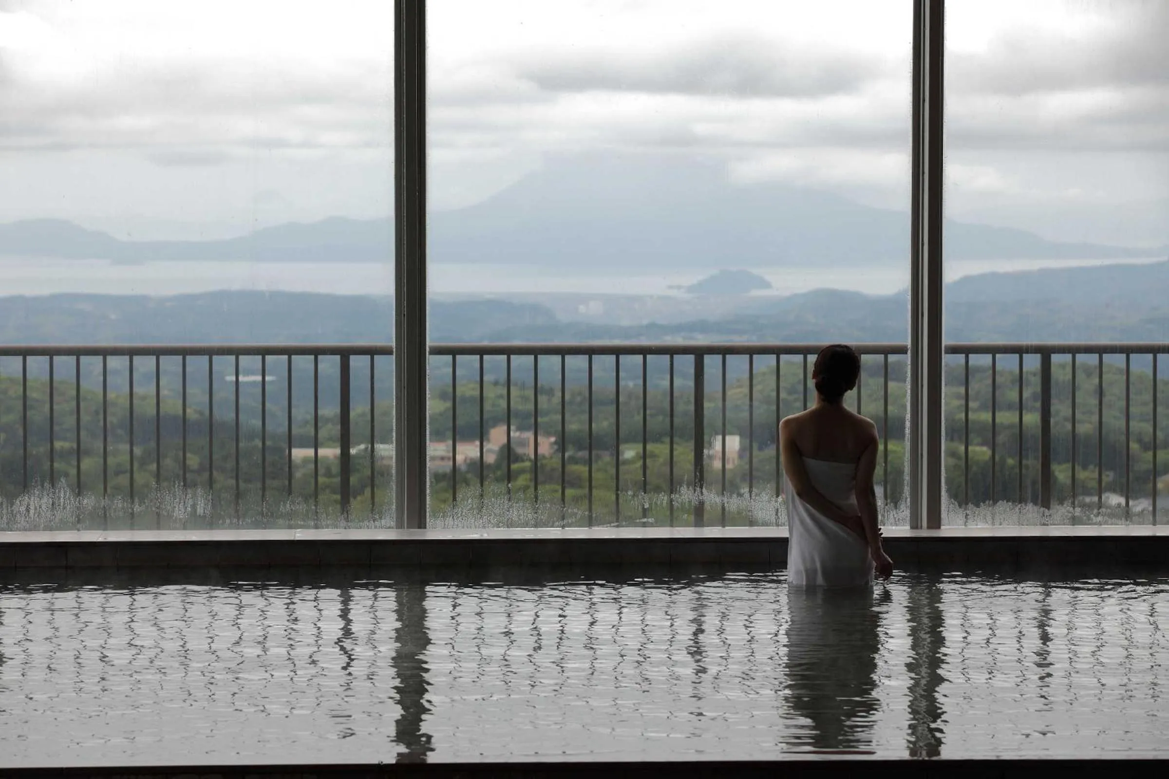 Hot Spring Bath in Kirishima Kanko Hotel