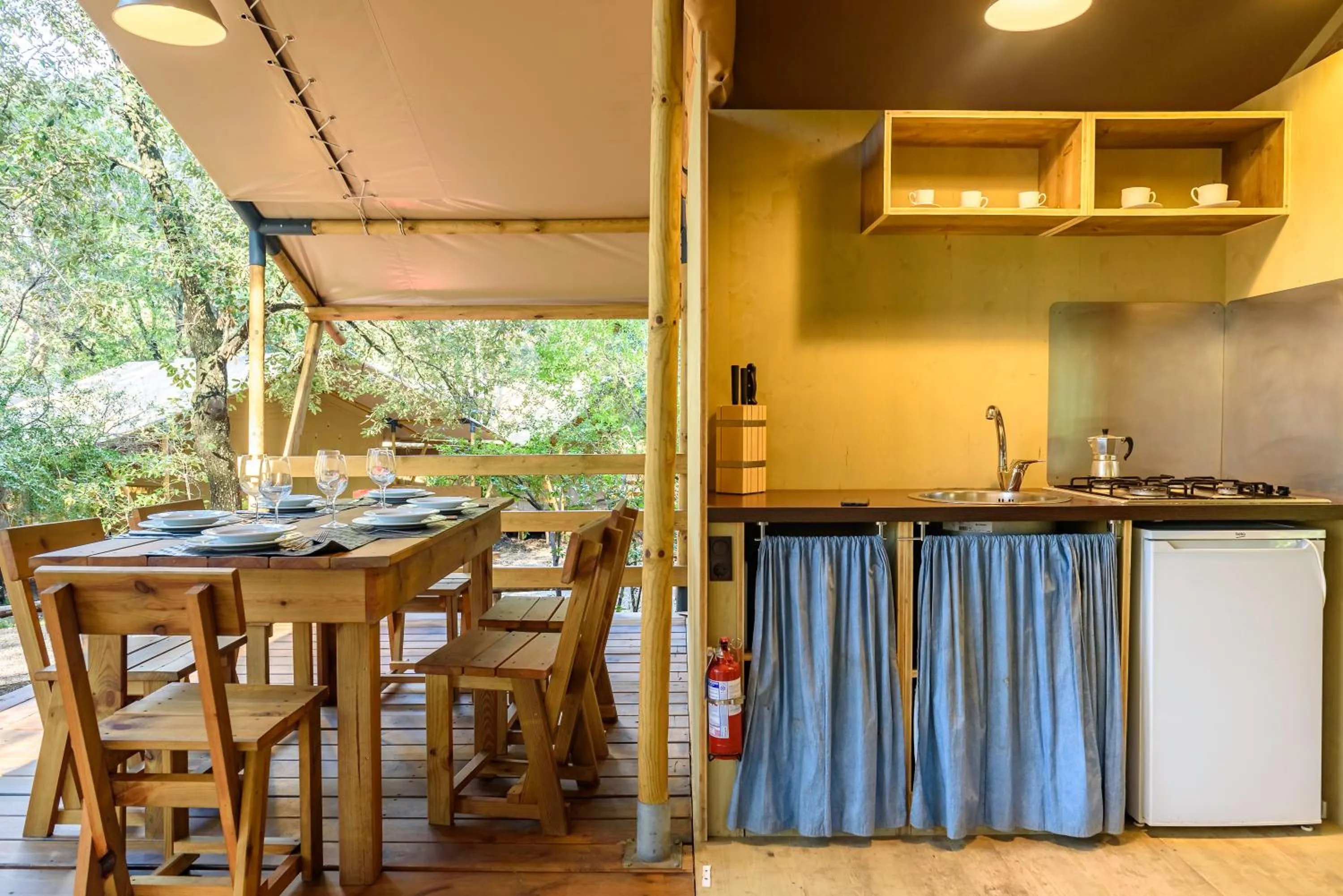 Dining area in Camping Maremma Sans Souci
