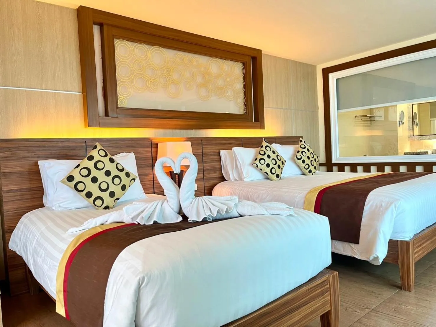 Bed in Saisawan Beach Luxury Hotel