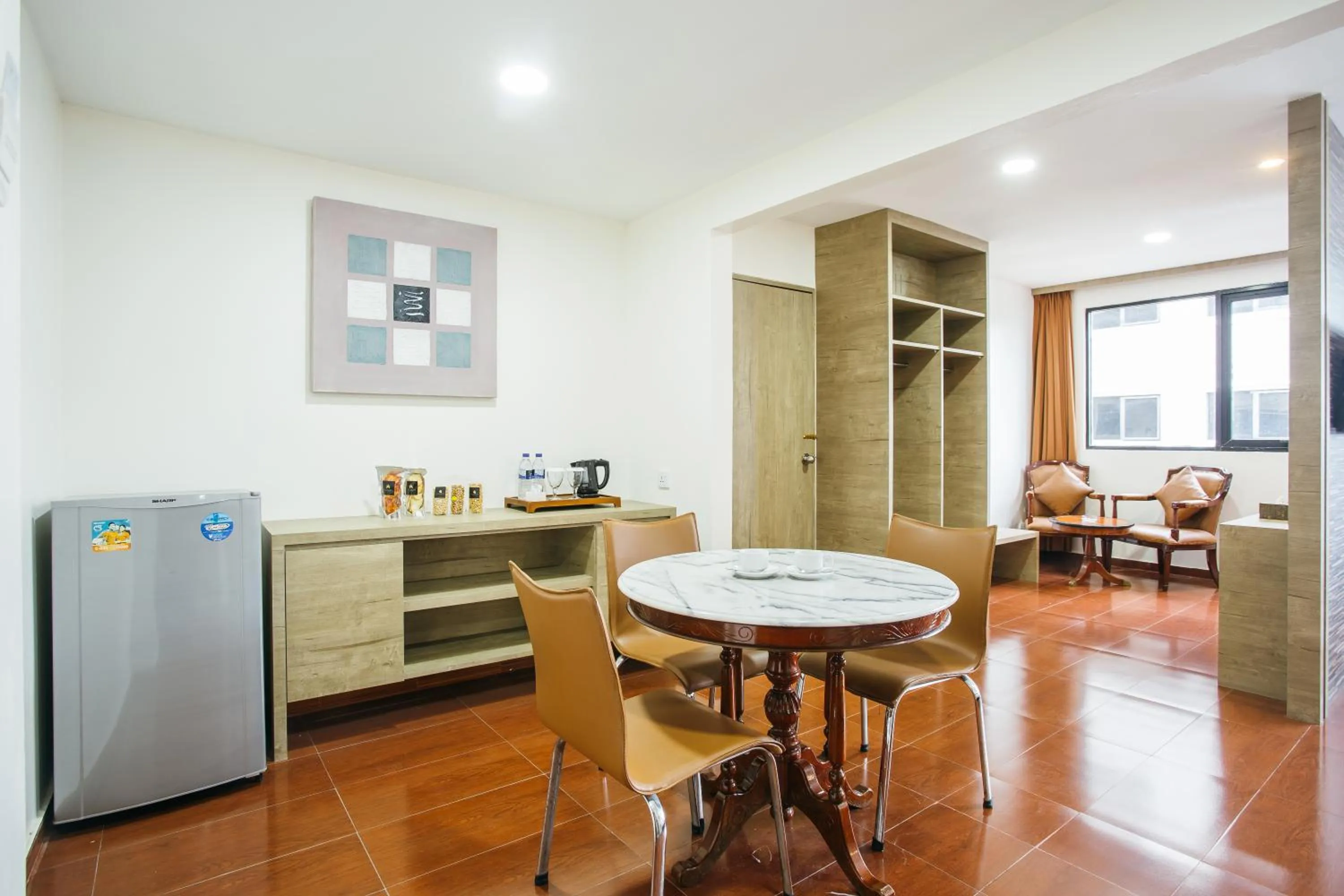 Seating area in The K Hotel