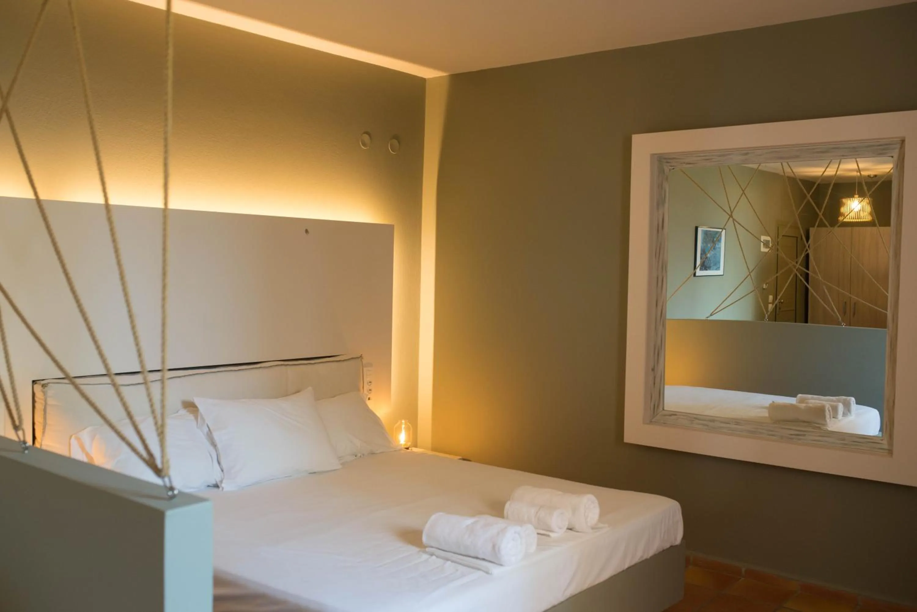 Bed in Mounda Beach Hotel