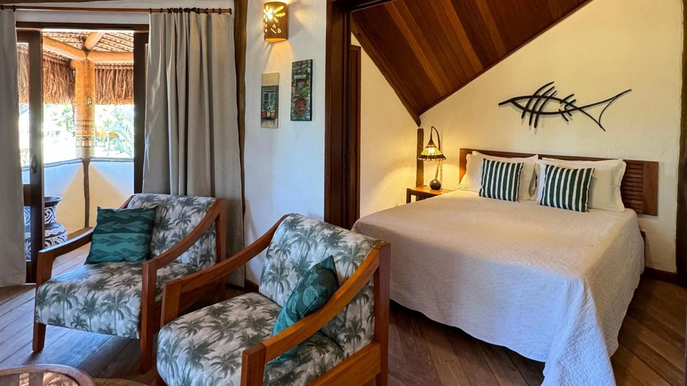 Bed in Pousada Barrabella