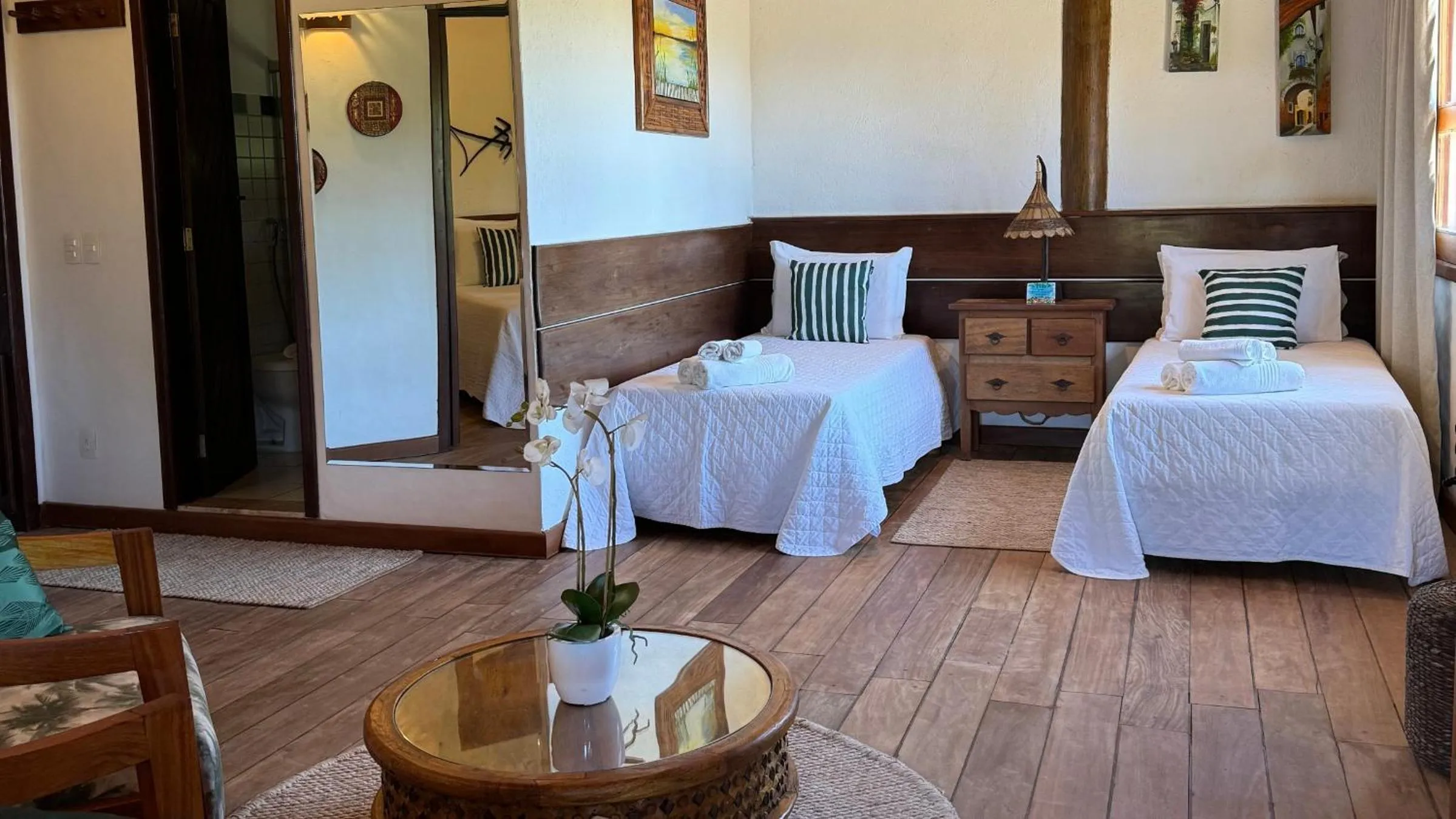 Bed in Pousada Barrabella