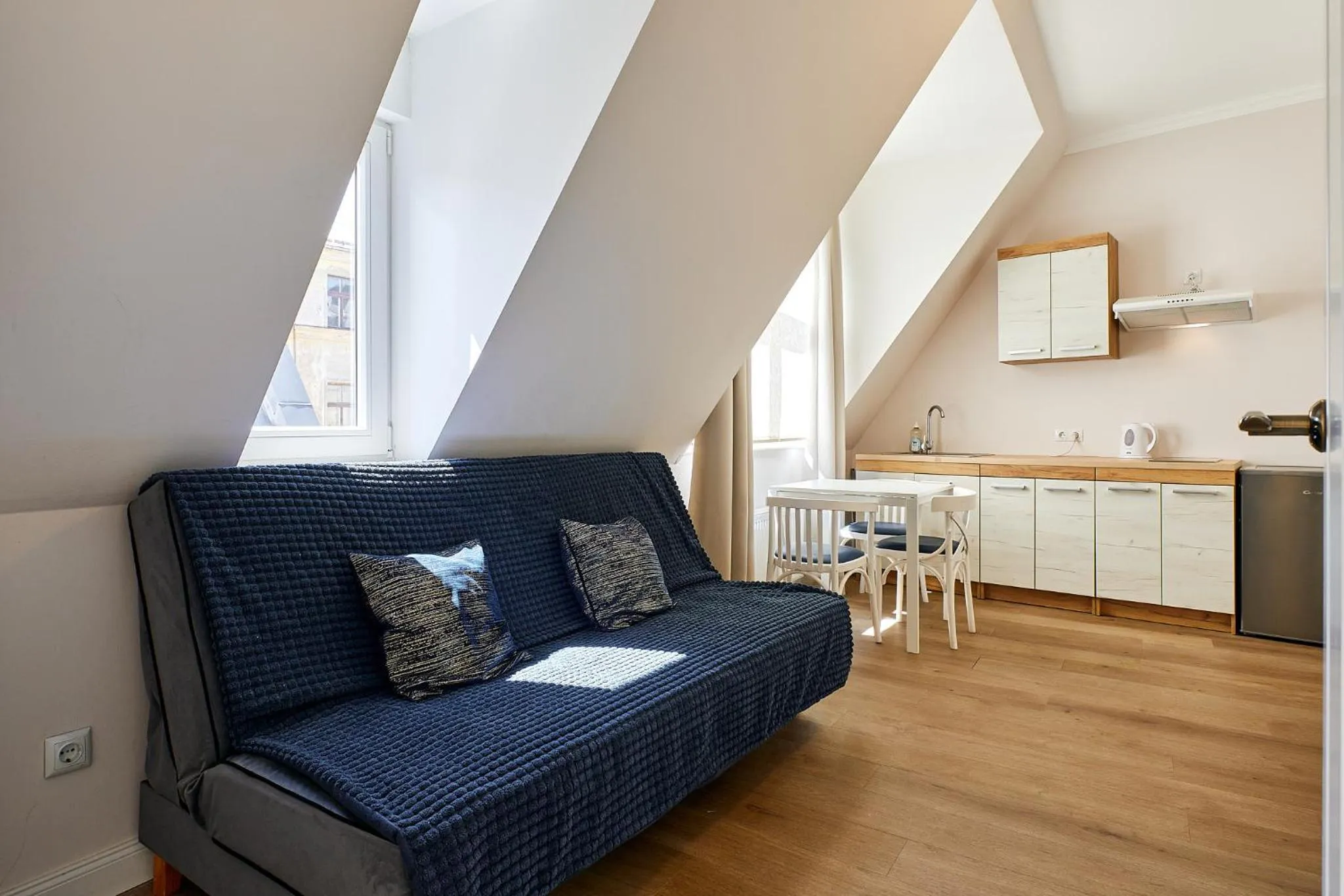 Kitchen or kitchenette in Stabu Sēta Residence