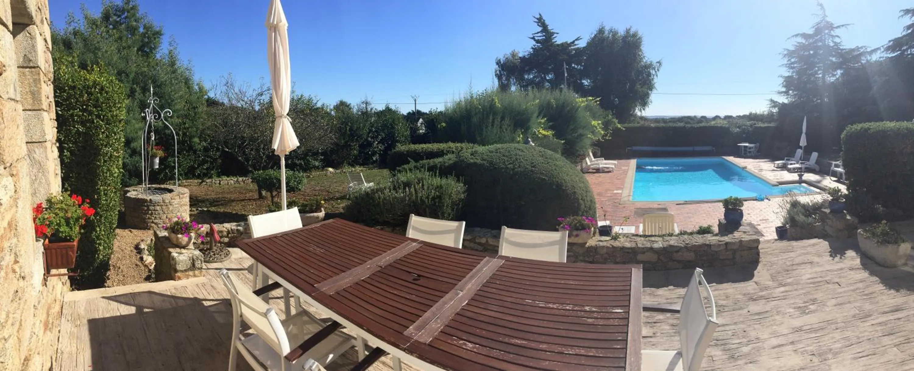 Pool view in Chambres d'hotes "Manoir Des Quatre Saisons"