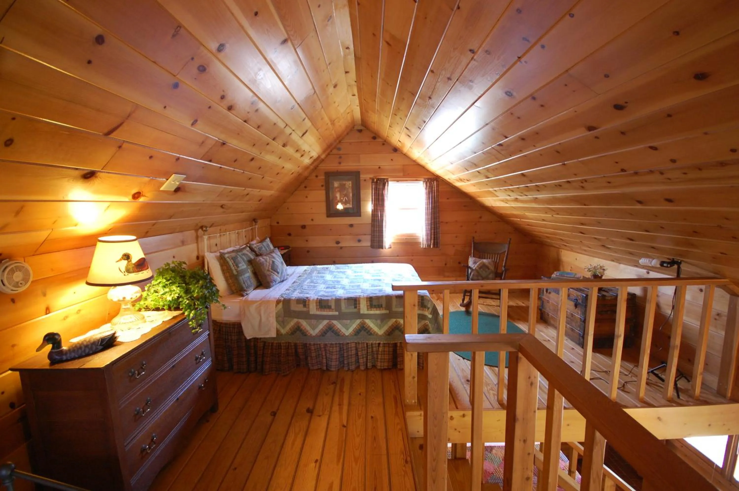 Bed in Mountain Springs Cabins