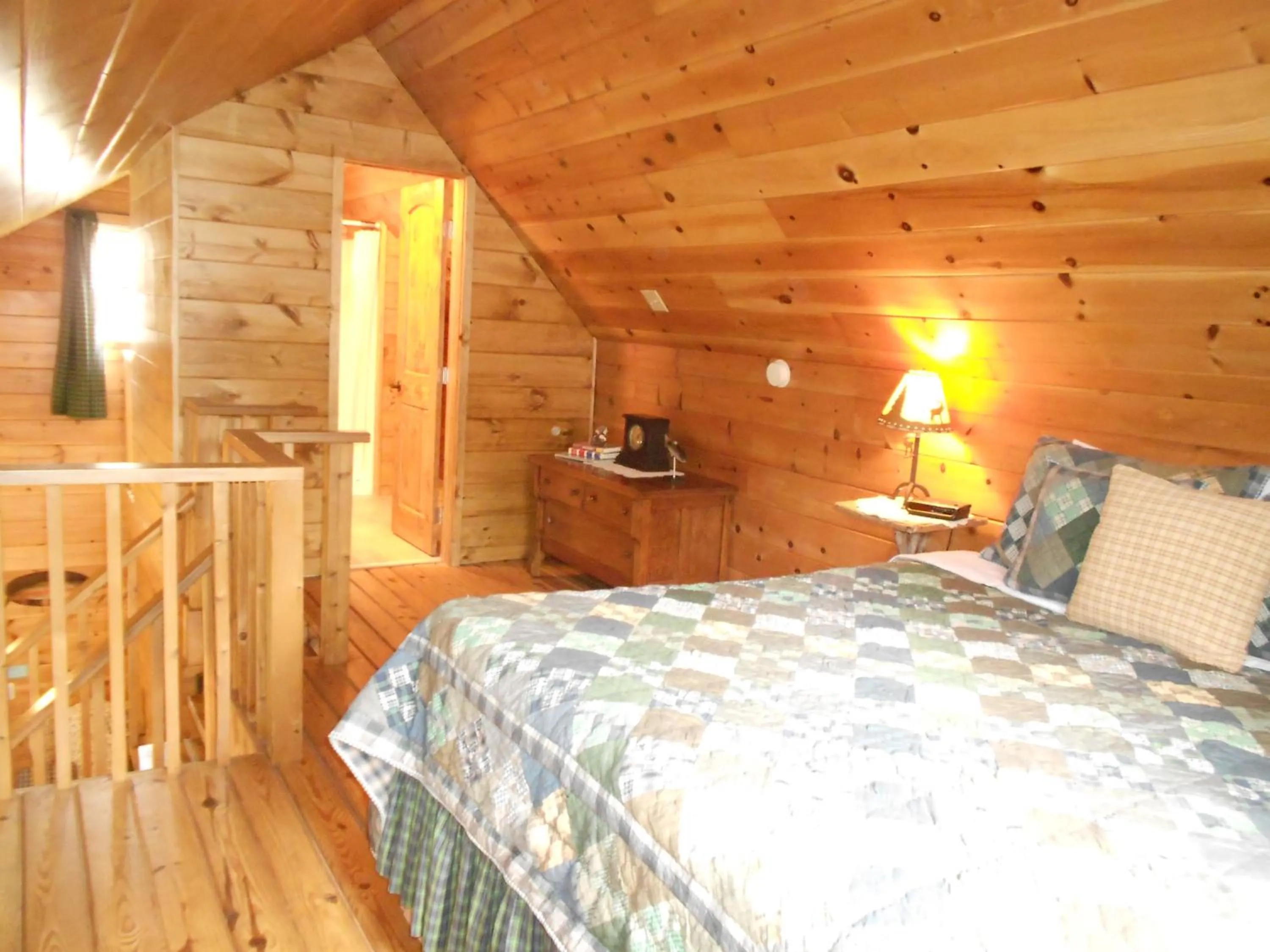 Bed in Mountain Springs Cabins
