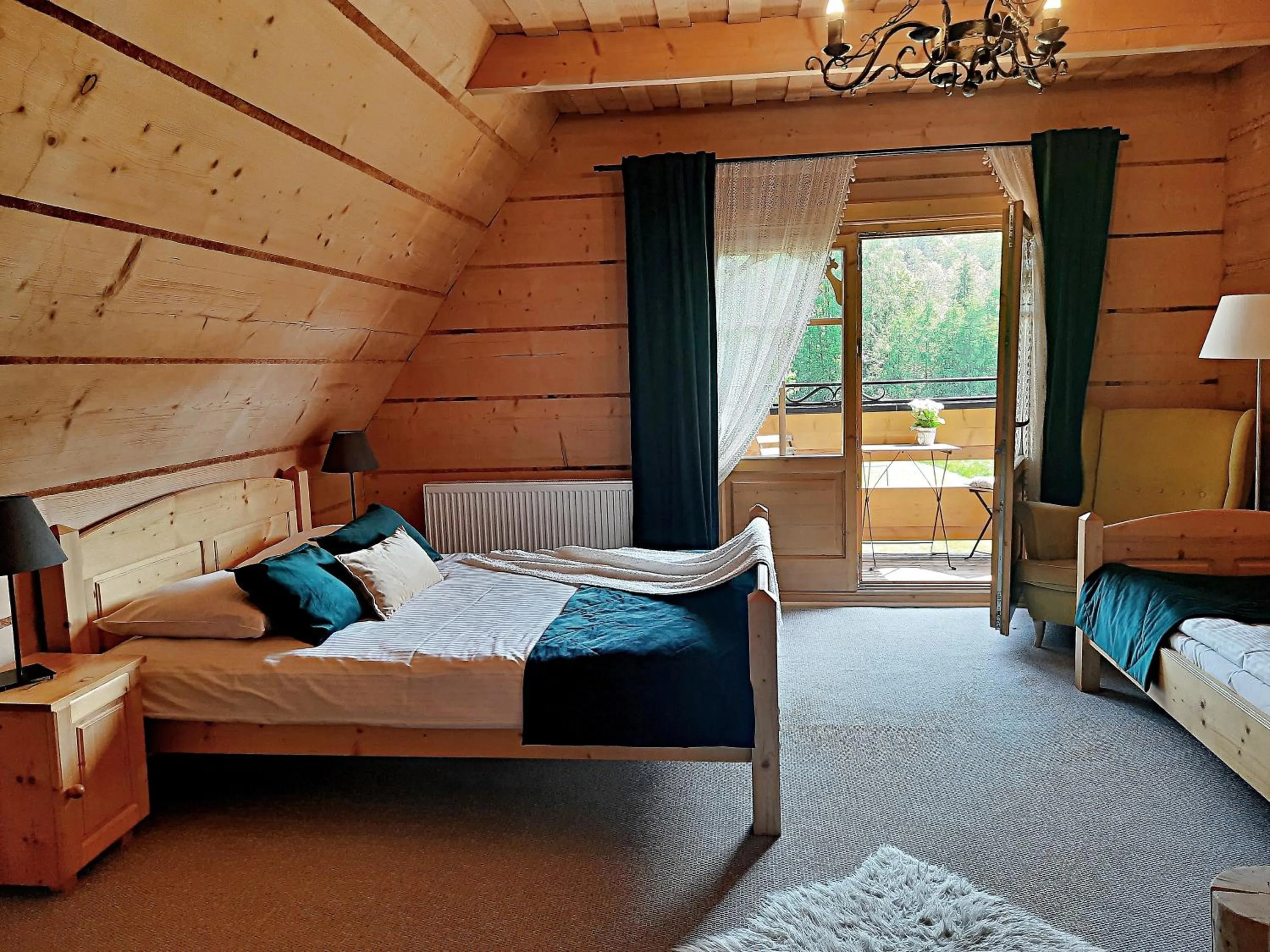 View (from property/room), Bed in Willa Płazówka Białczańska