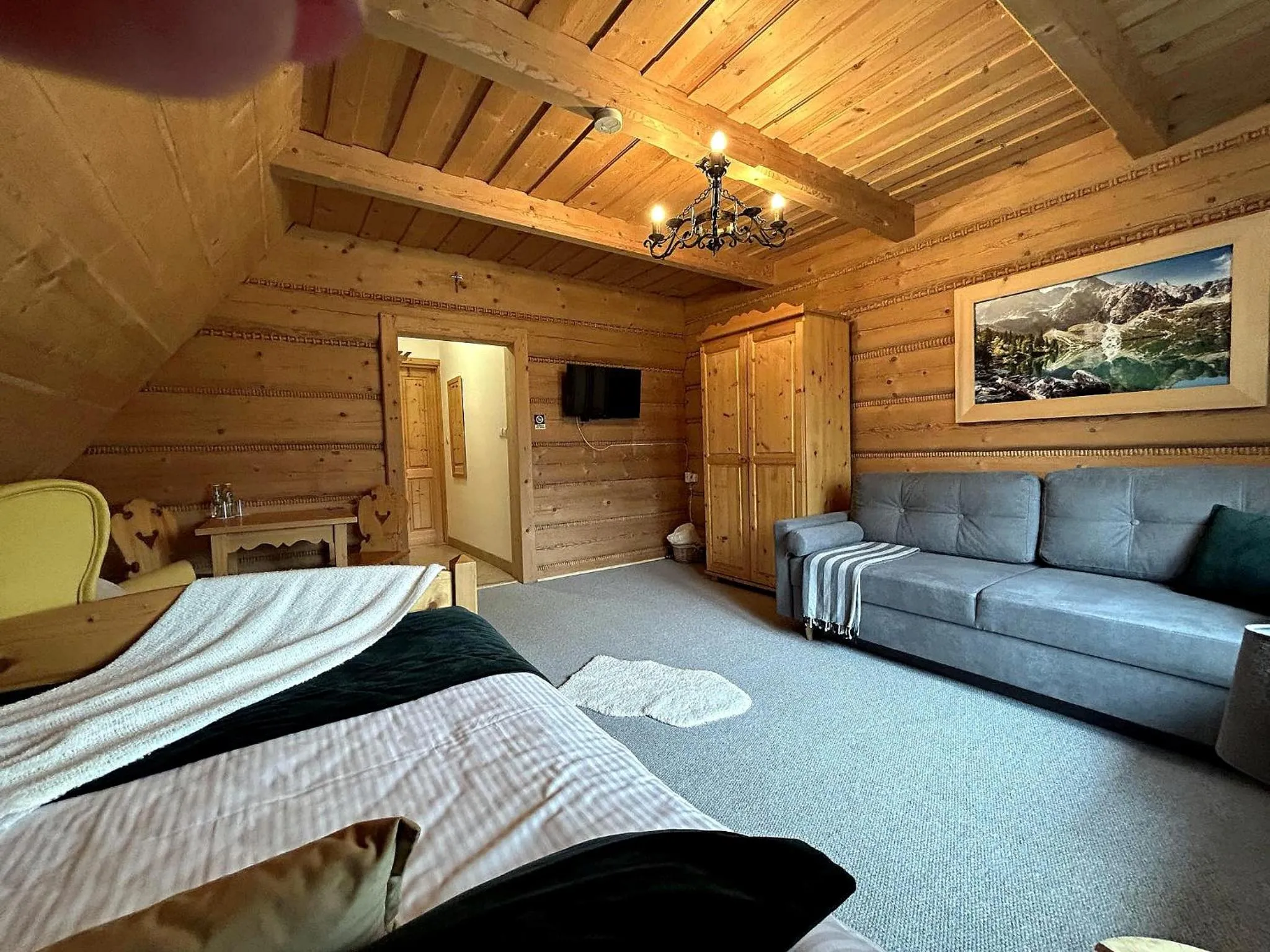 View (from property/room), Bed in Willa Płazówka Białczańska