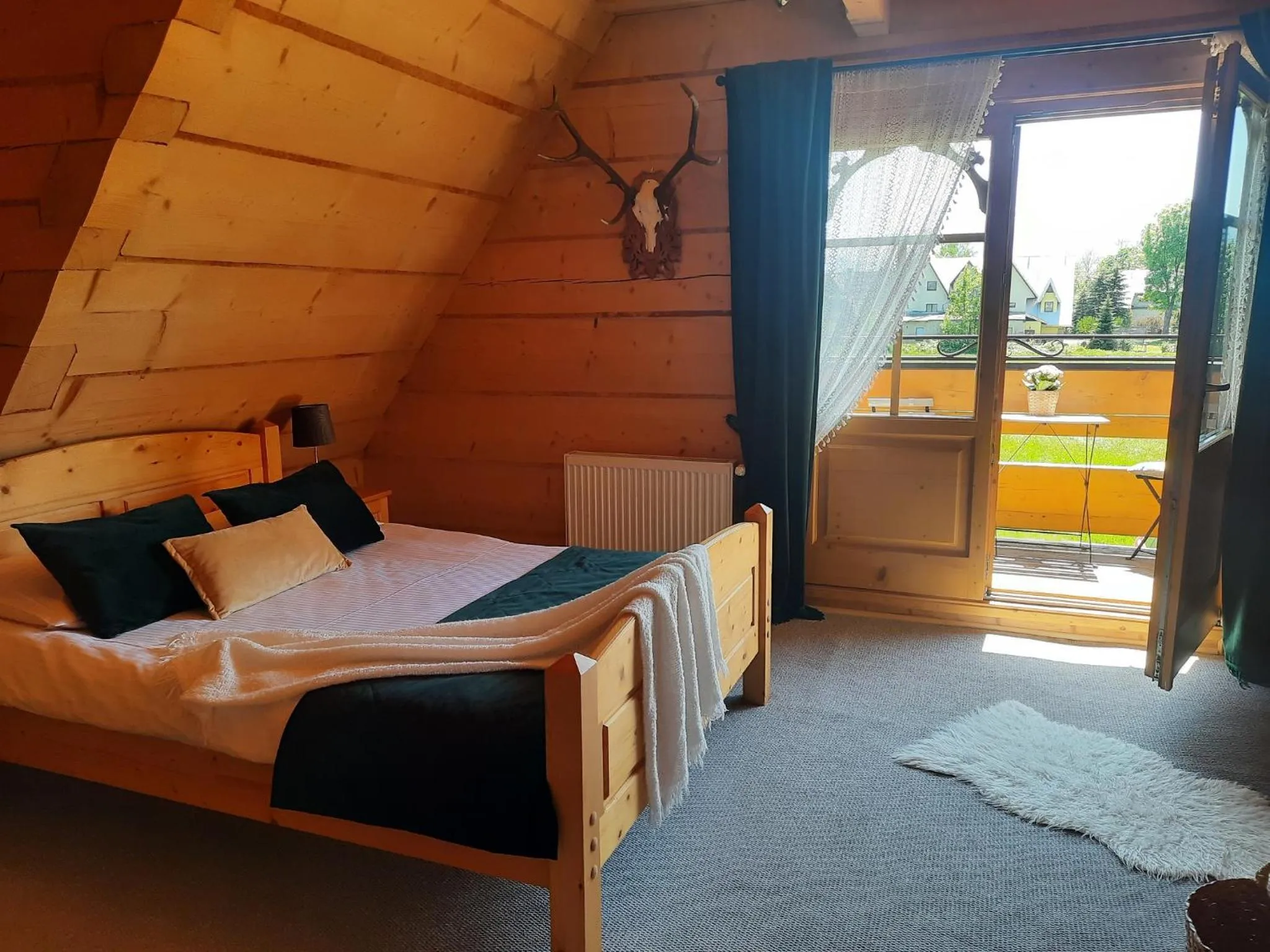 Balcony/Terrace, Bed in Willa Płazówka Białczańska