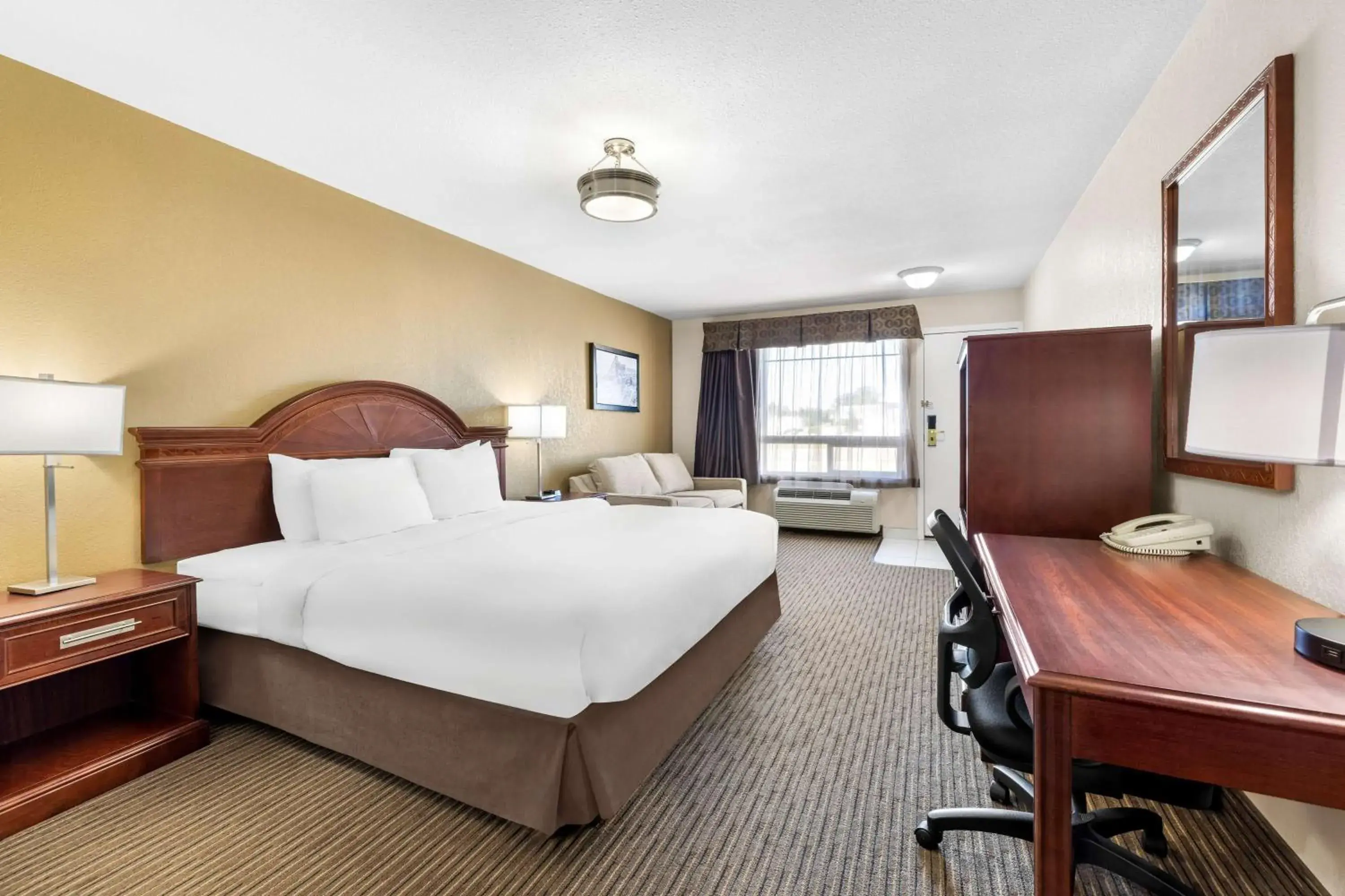 King Room with Mobility Accessible Walk-In Shower in SureStay Plus Hotel by Best Western Drumheller King Room with Mobility Accessible Walk-In Shower in SureStay Plus Hotel by Best Western Drumheller