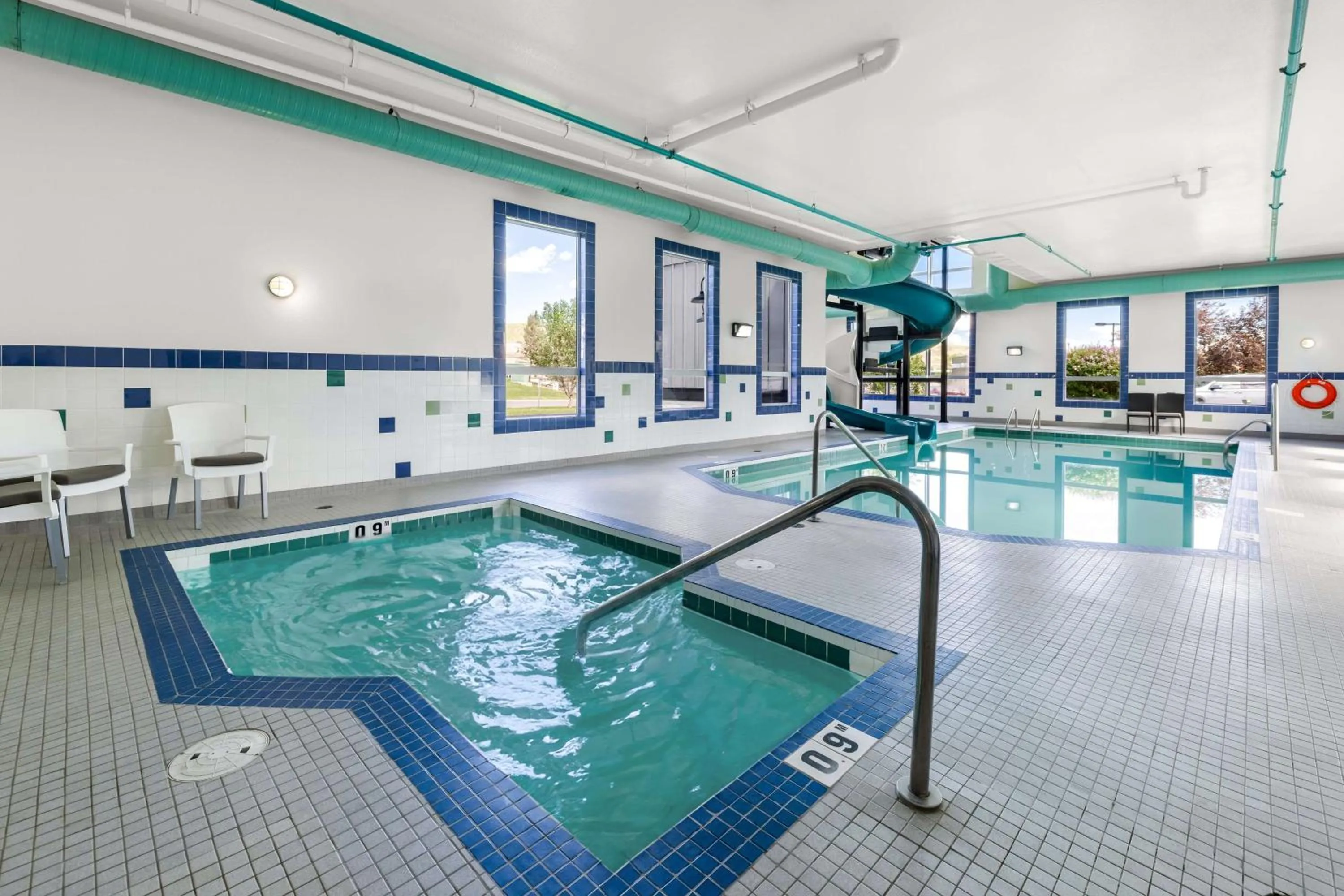 Pool view in SureStay Plus Hotel by Best Western Drumheller