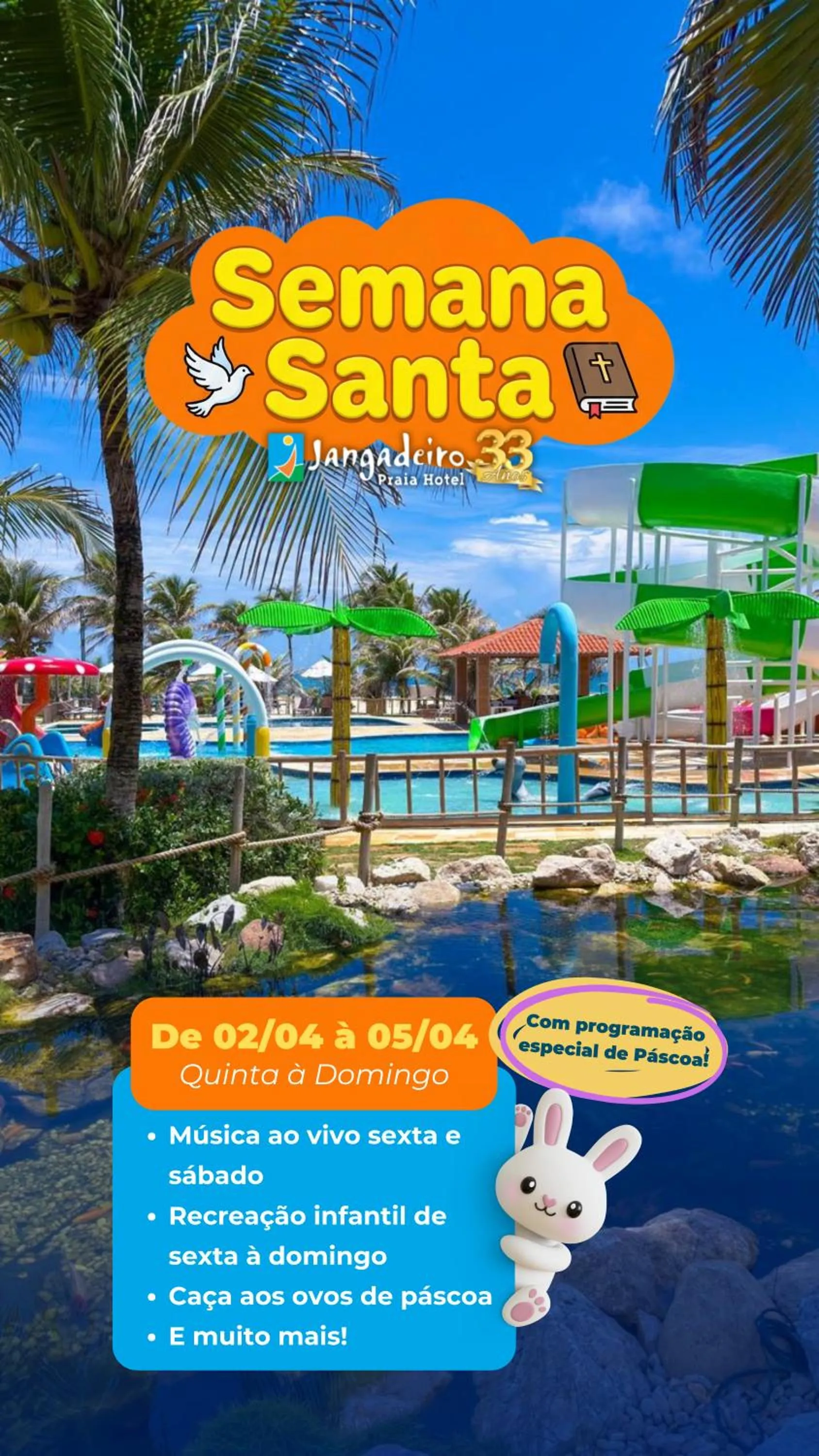 Aqua park in Jangadeiro Praia Hotel Resort - Parque Aquático e Pé na Areia