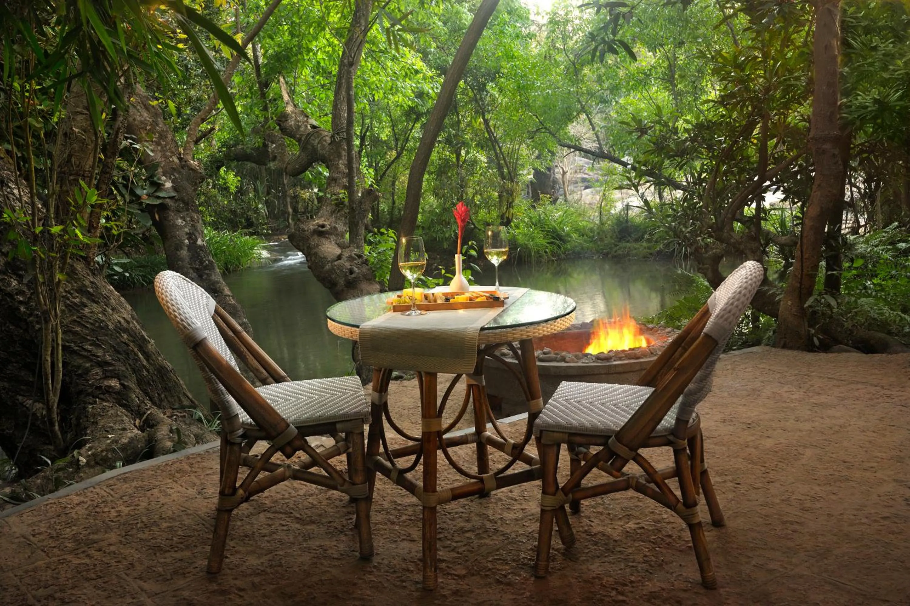 River view in Amanvana Spa Resort, Coorg