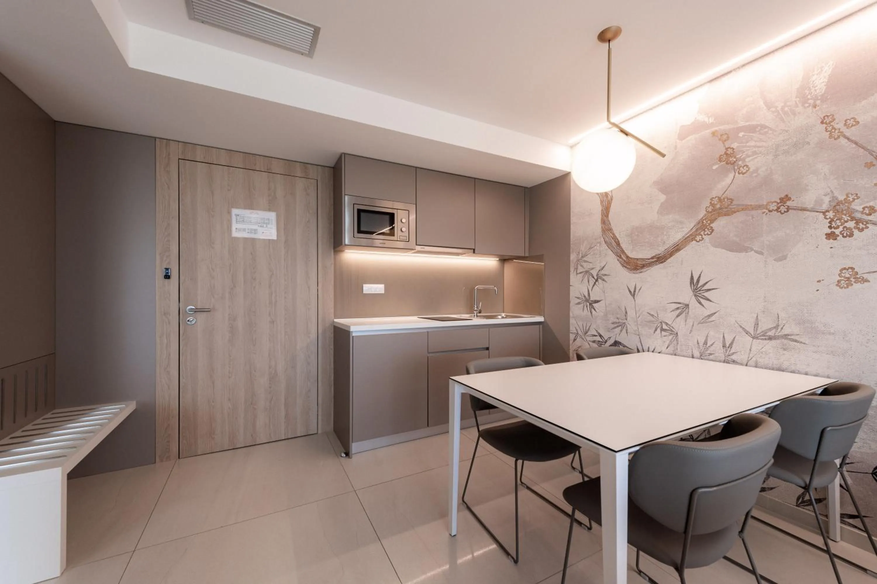 Kitchen or kitchenette in Aparthotel Joel