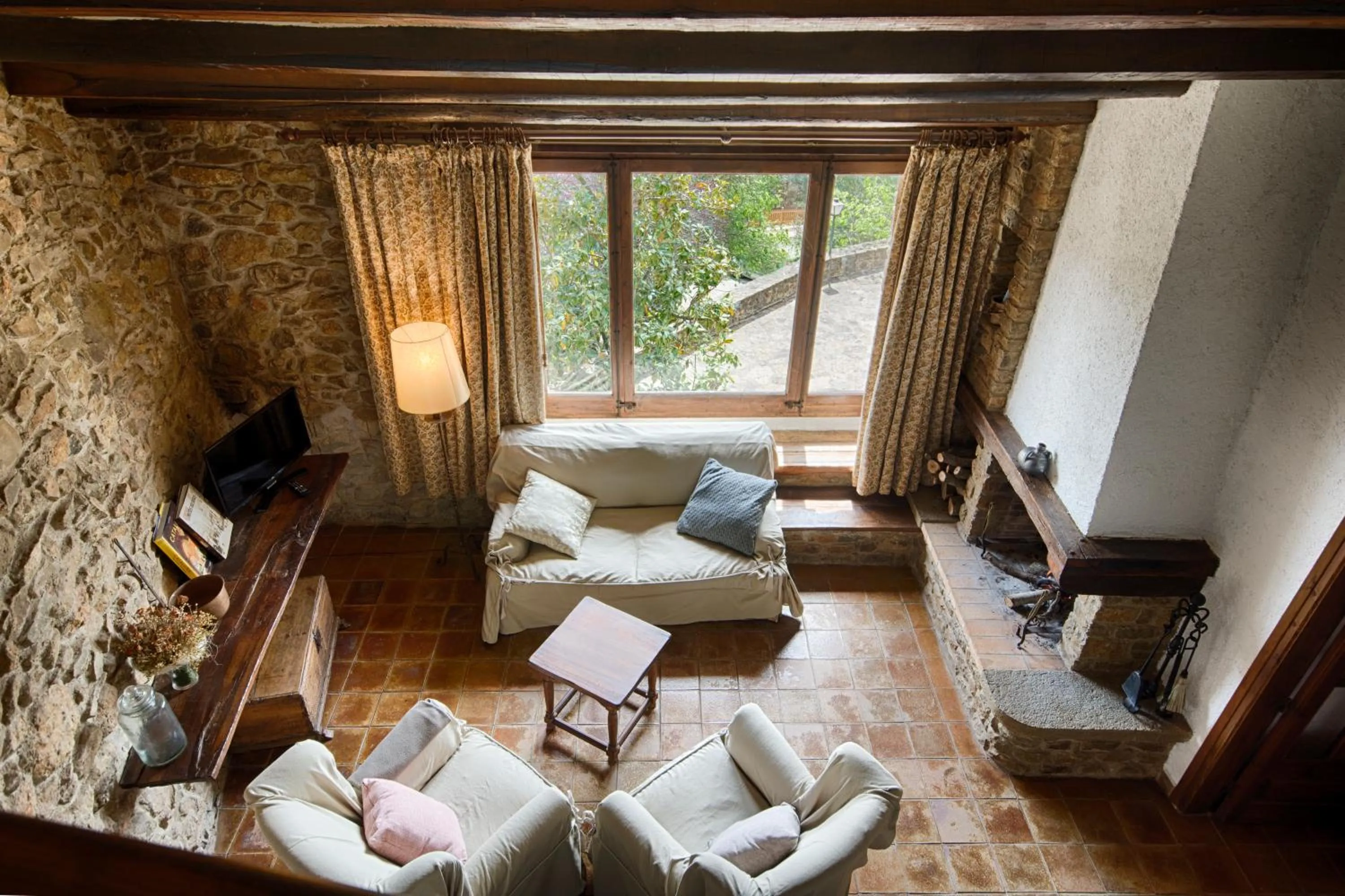 Living room in Masia Can Pou