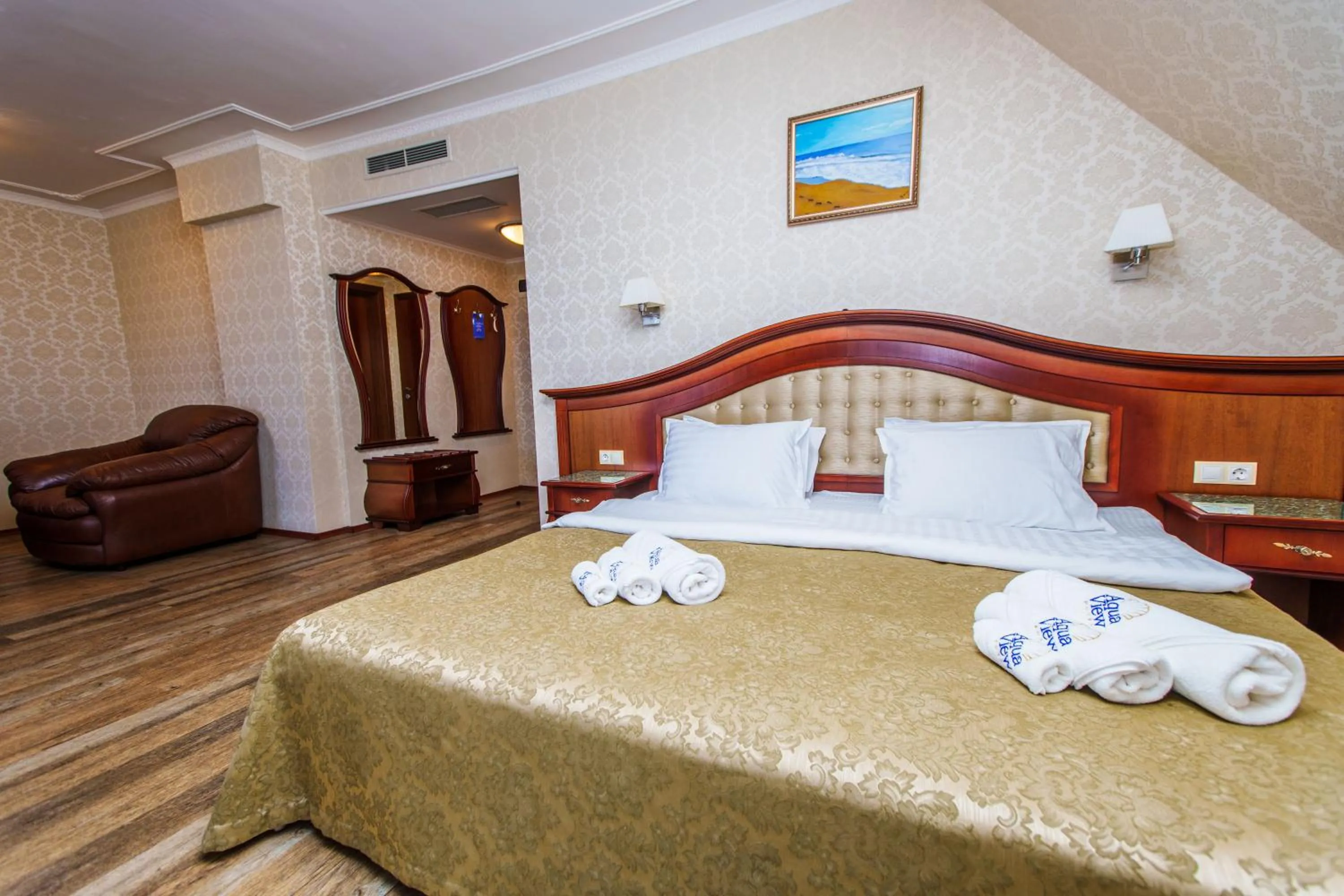 Bed in Aqua View SPA Boutique Hotel