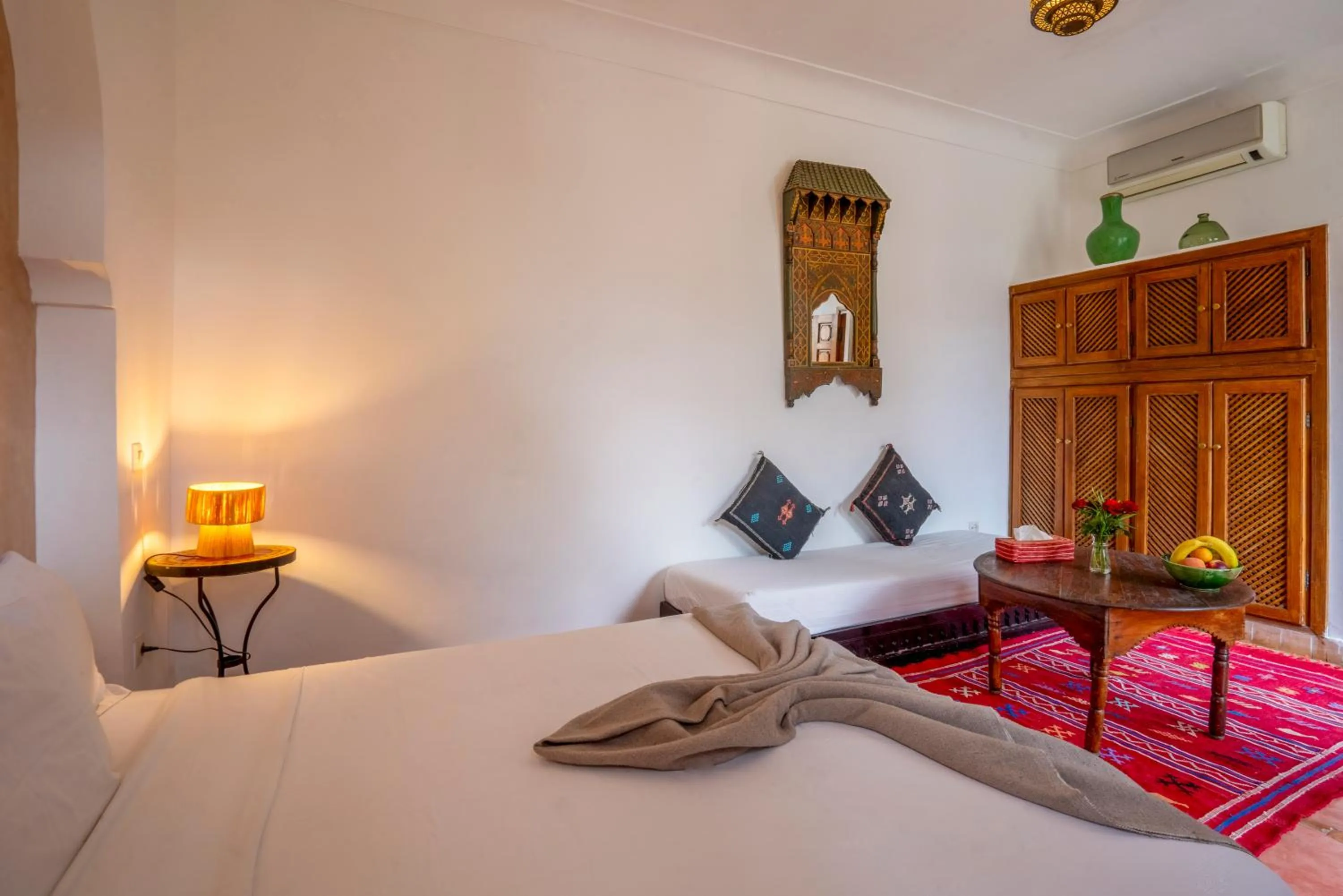 Seating area, Bed in Riad Nora