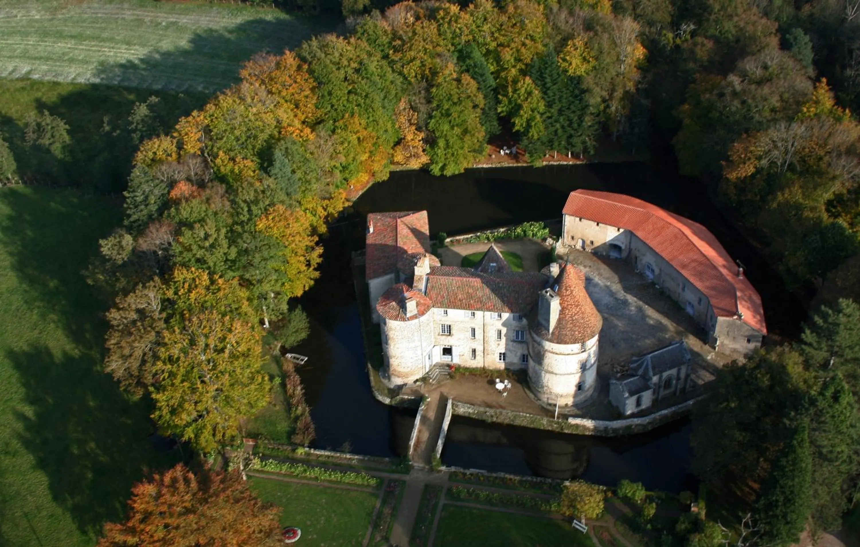 Bird's eye view in Château des Martinanches