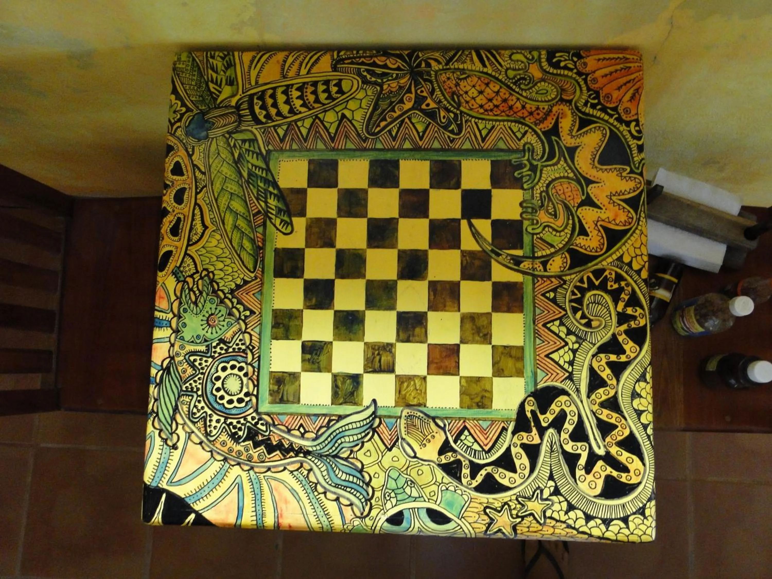 Decorative detail in Mayan Beach Garden