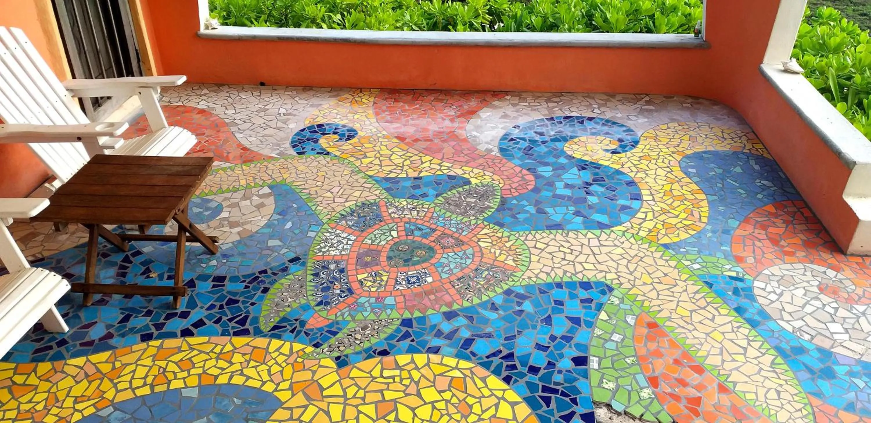 Patio in Mayan Beach Garden