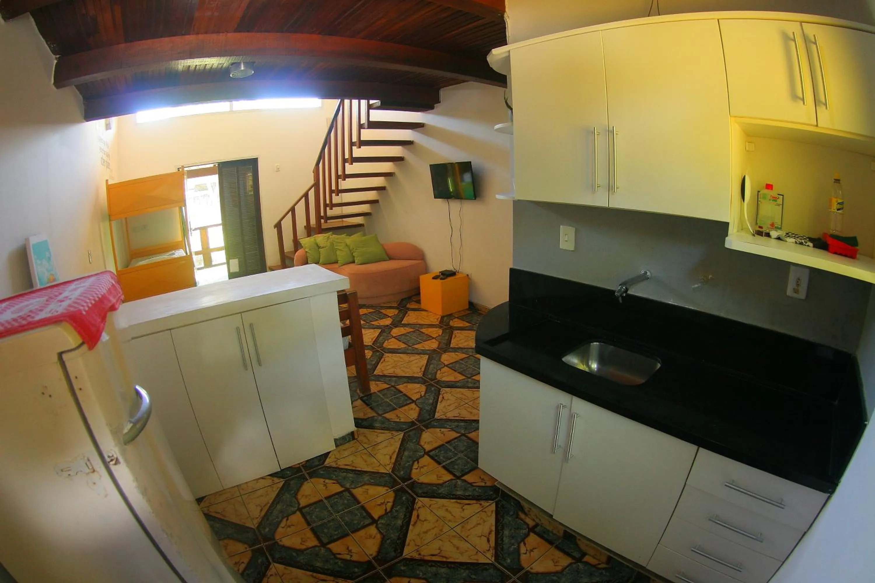 Kitchen or kitchenette in Pousada Tubes Maresias