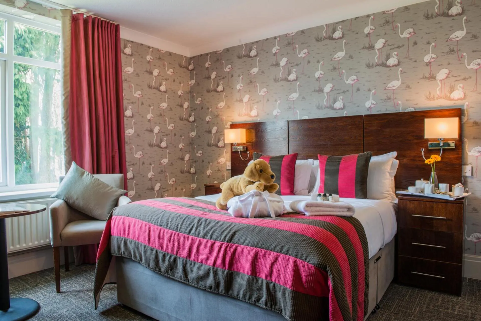 Bed in The Coed-Y-Mwstwr Hotel