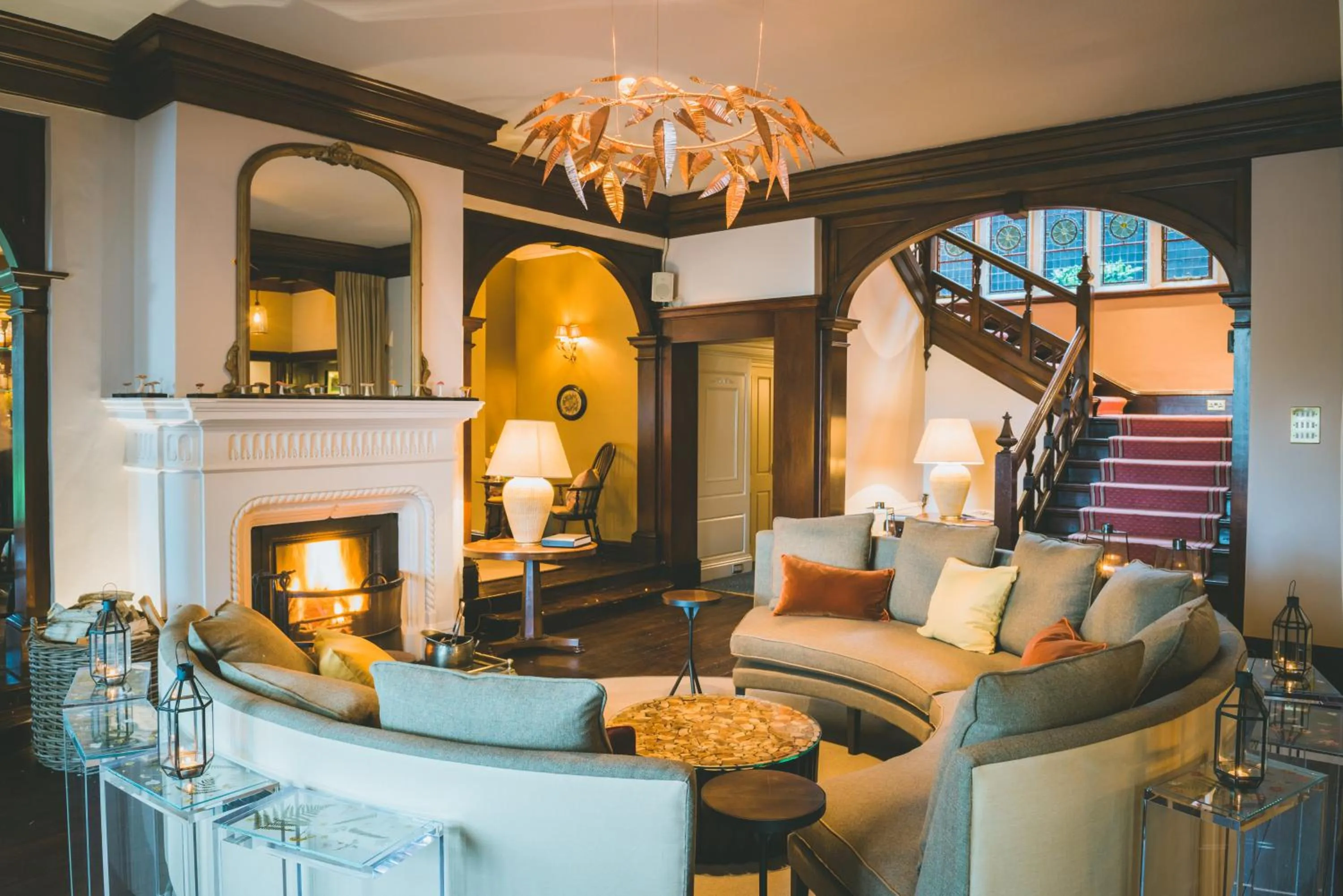 Seating area in The Coed-Y-Mwstwr Hotel