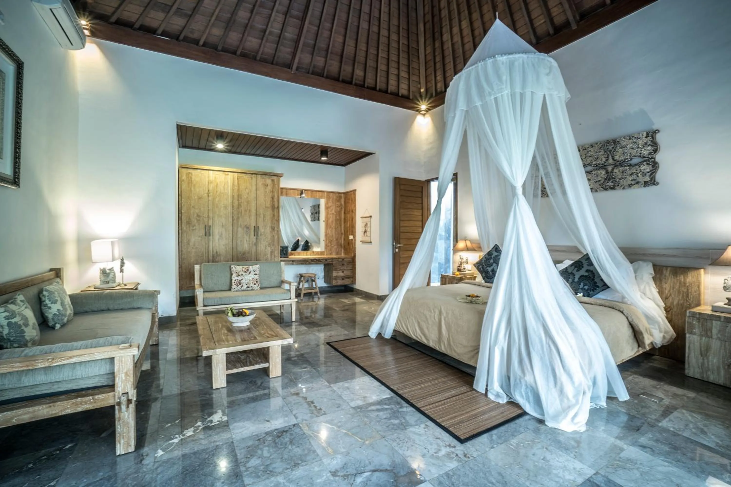 Living room, Bed in Villa Kirani Ubud by Mahaputra