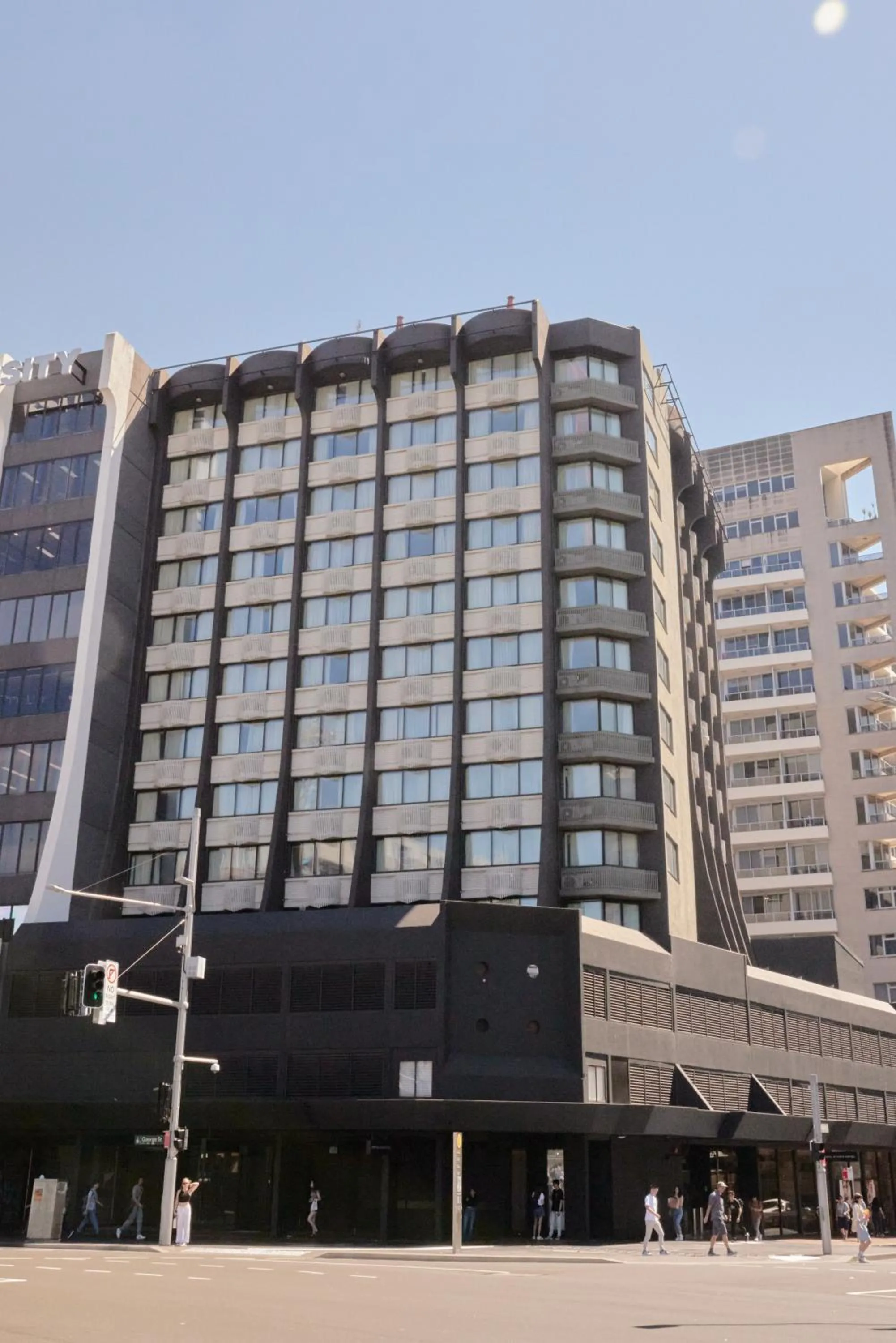 Property building in Central Studio Hotel Sydney