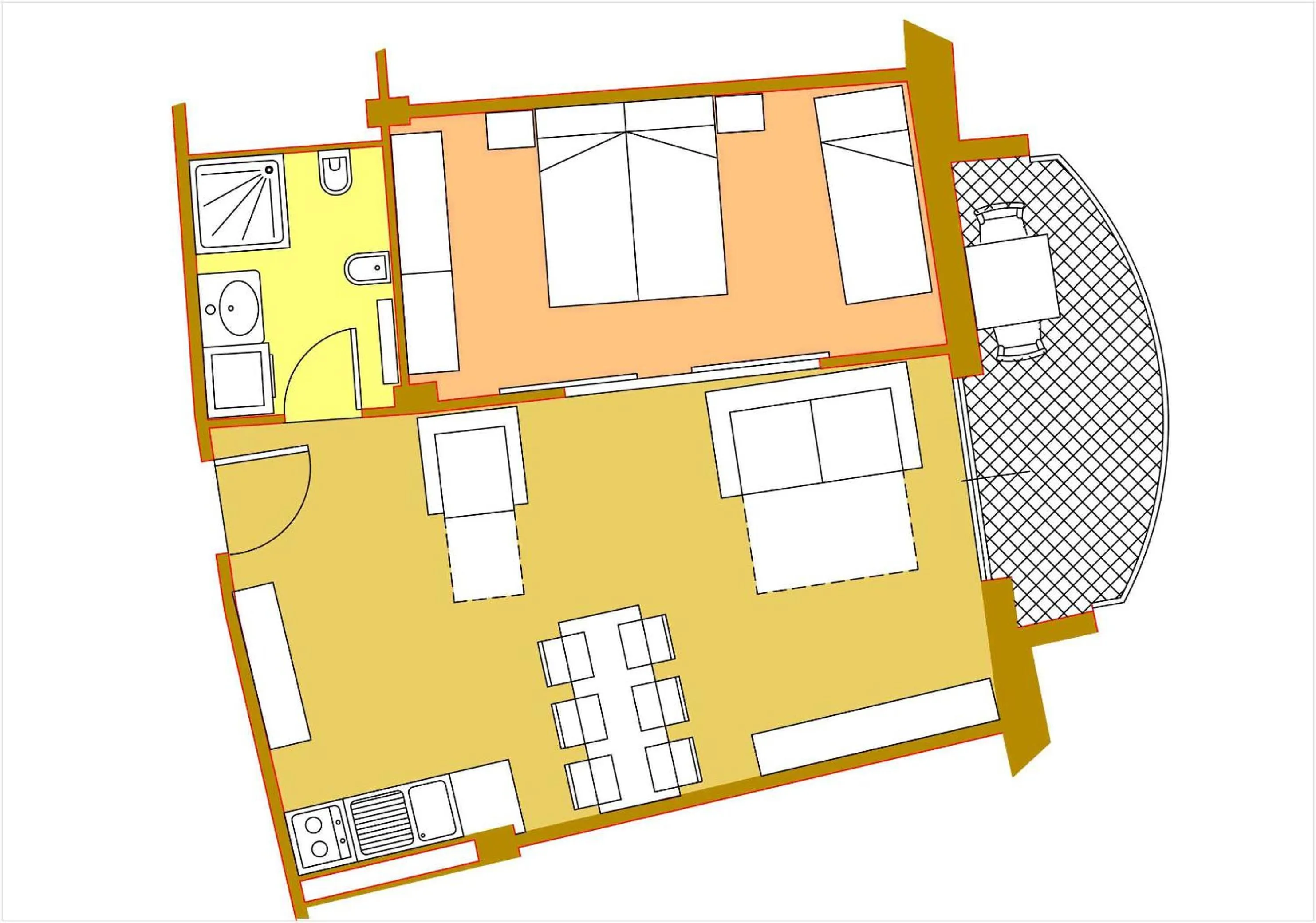 Floor plan in Residence Venice