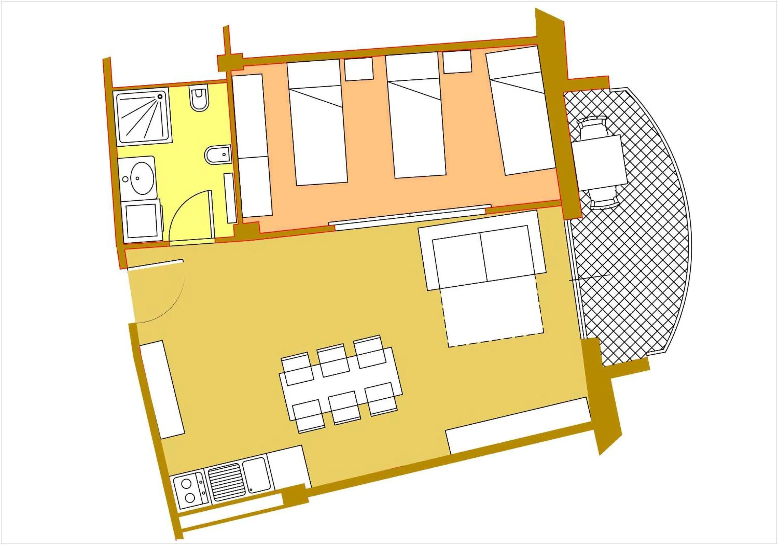 Floor plan in Residence Venice