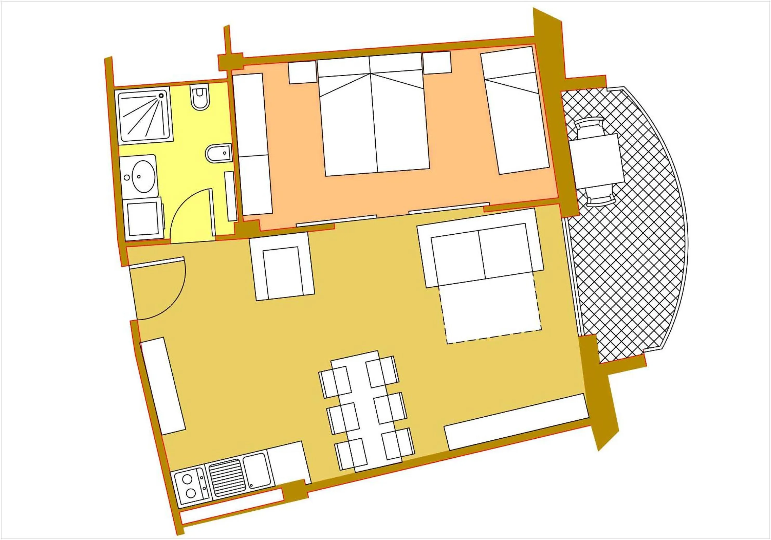 Floor plan in Residence Venice