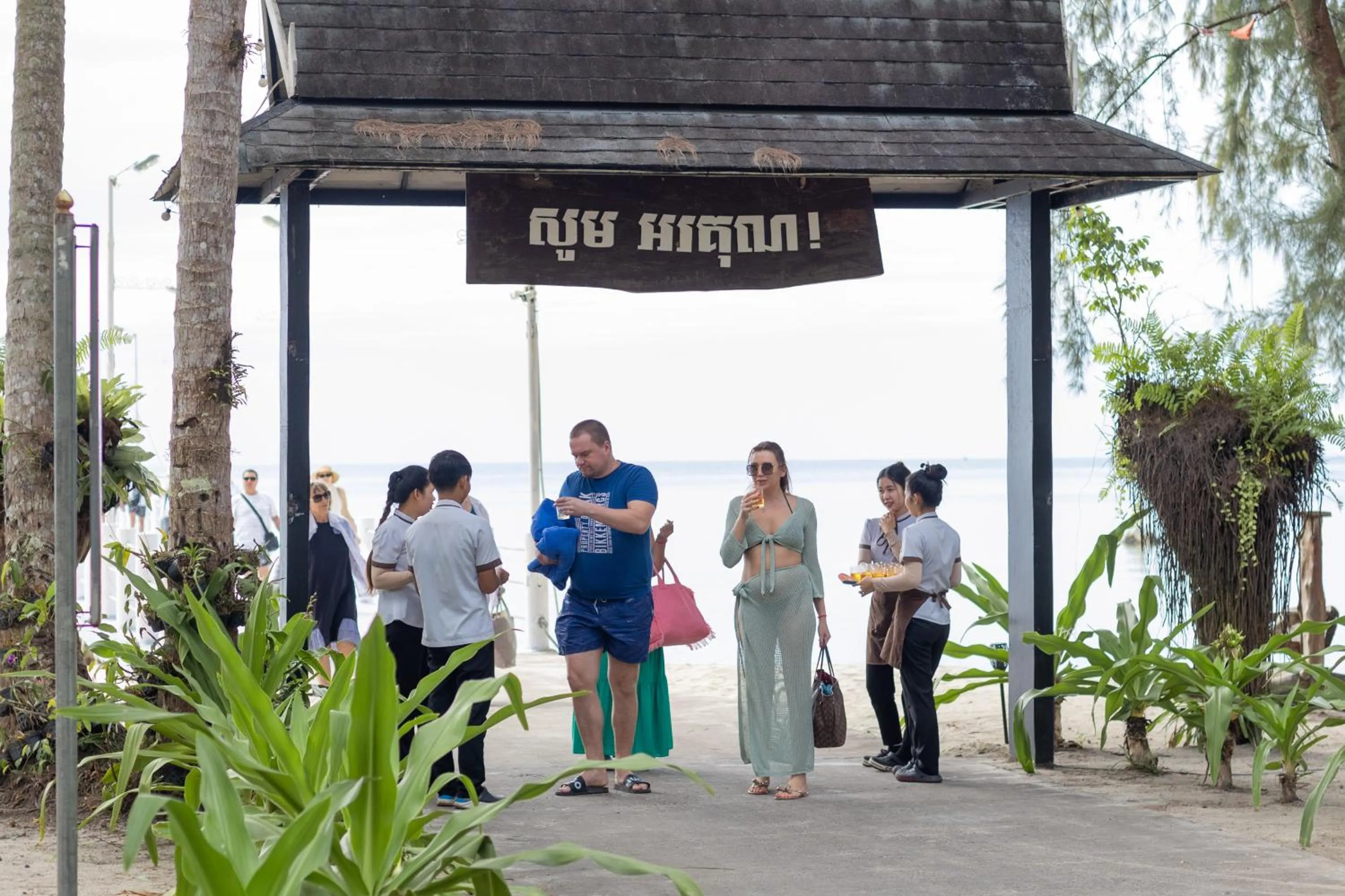 group of guests in Mafiya Resort