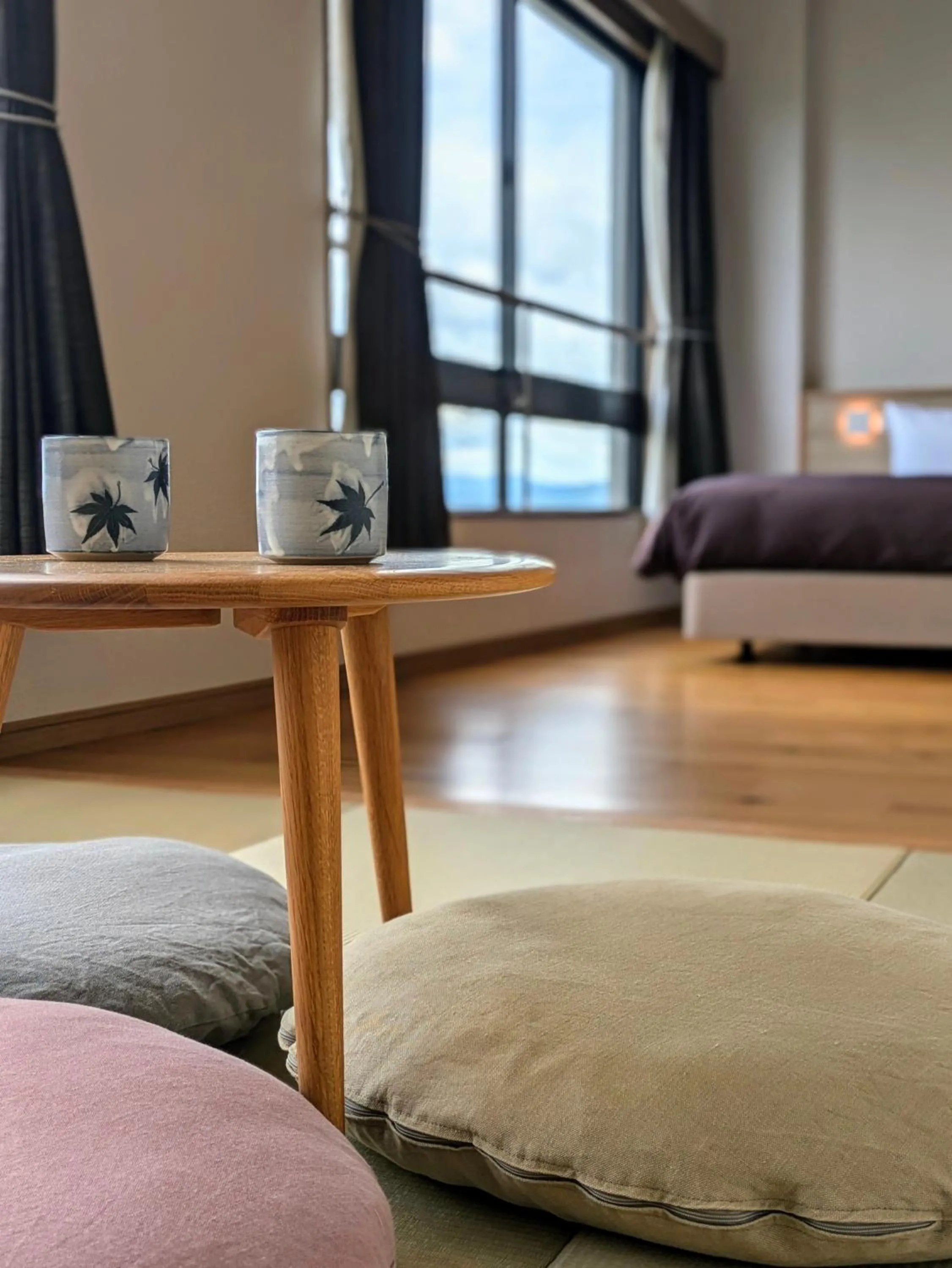 Living room, Bed in 宮島離れの宿 IBUKU -Miyajima Hanare no Yado IBUKU-