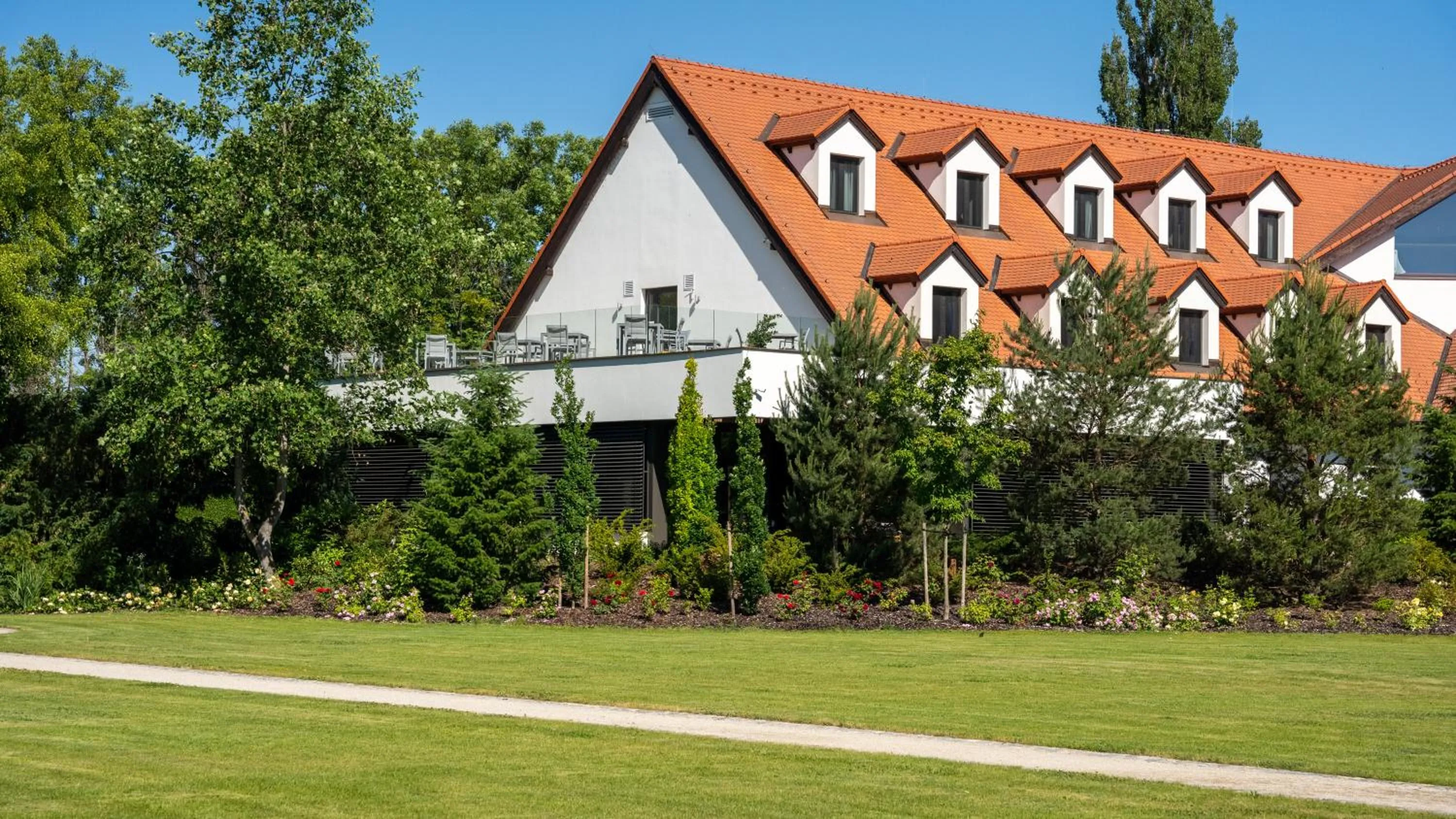 Balcony/Terrace in HOTEL Hraniční zámeček