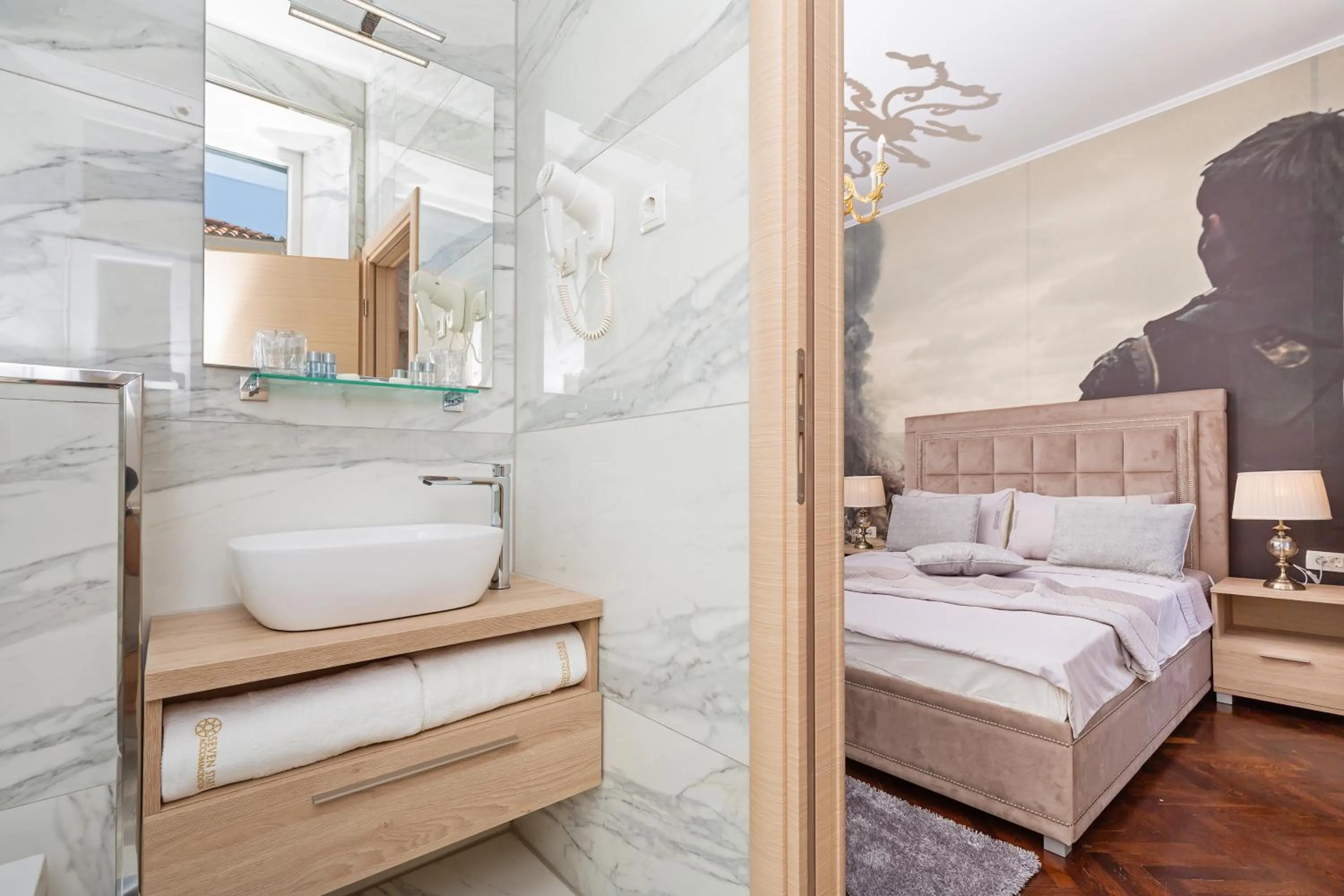 Bathroom, Bed in Seven Stars Accommodation Dubrovnik