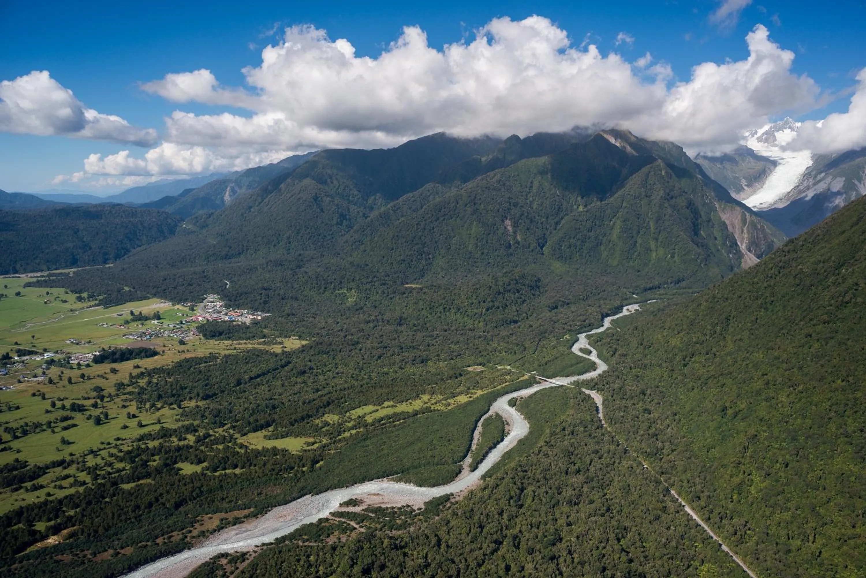 Bird's eye view in Fox Glacier TOP 10 Holiday Park & Motels