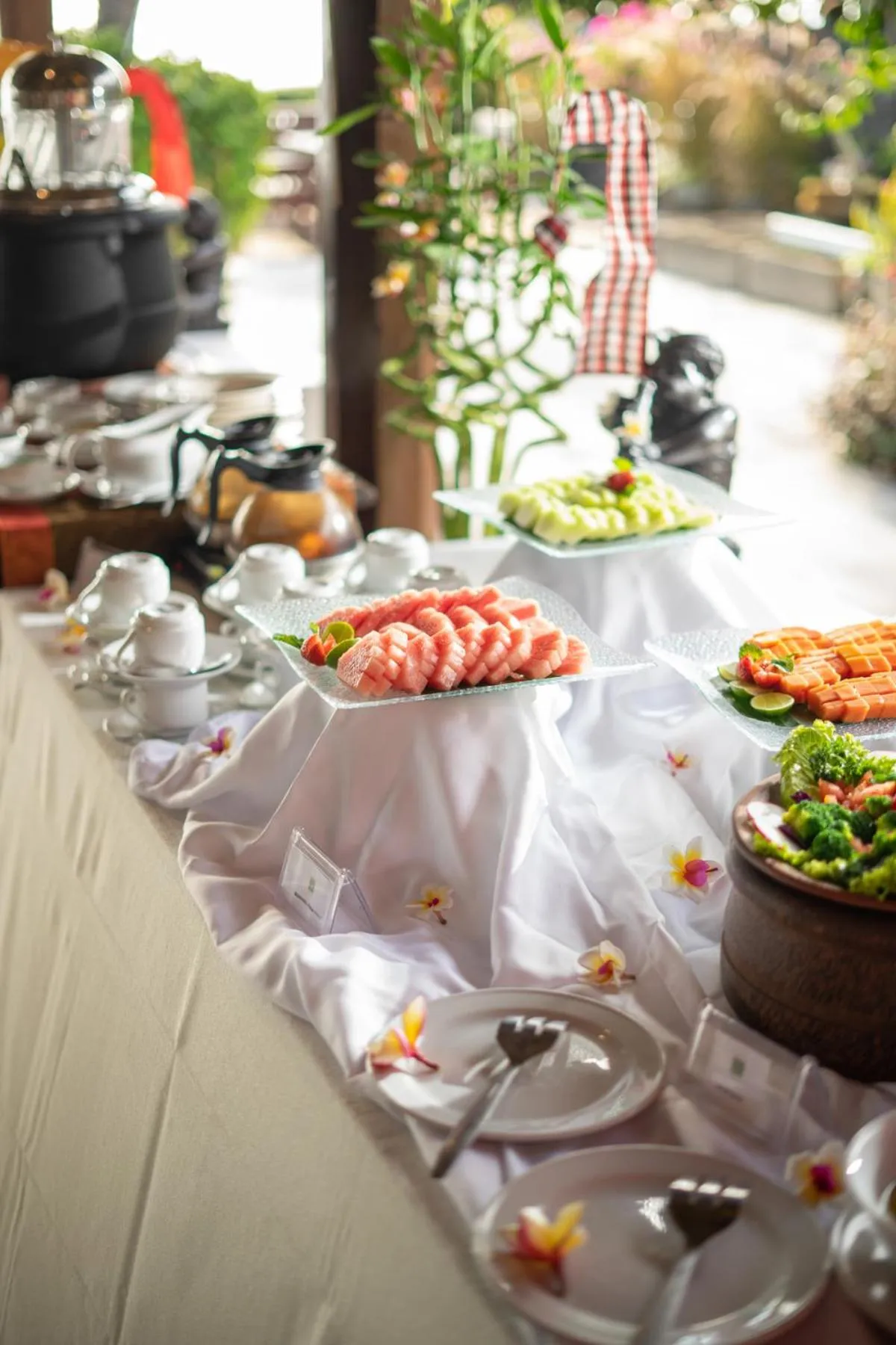Buffet breakfast in Mimpi Resort Tulamben