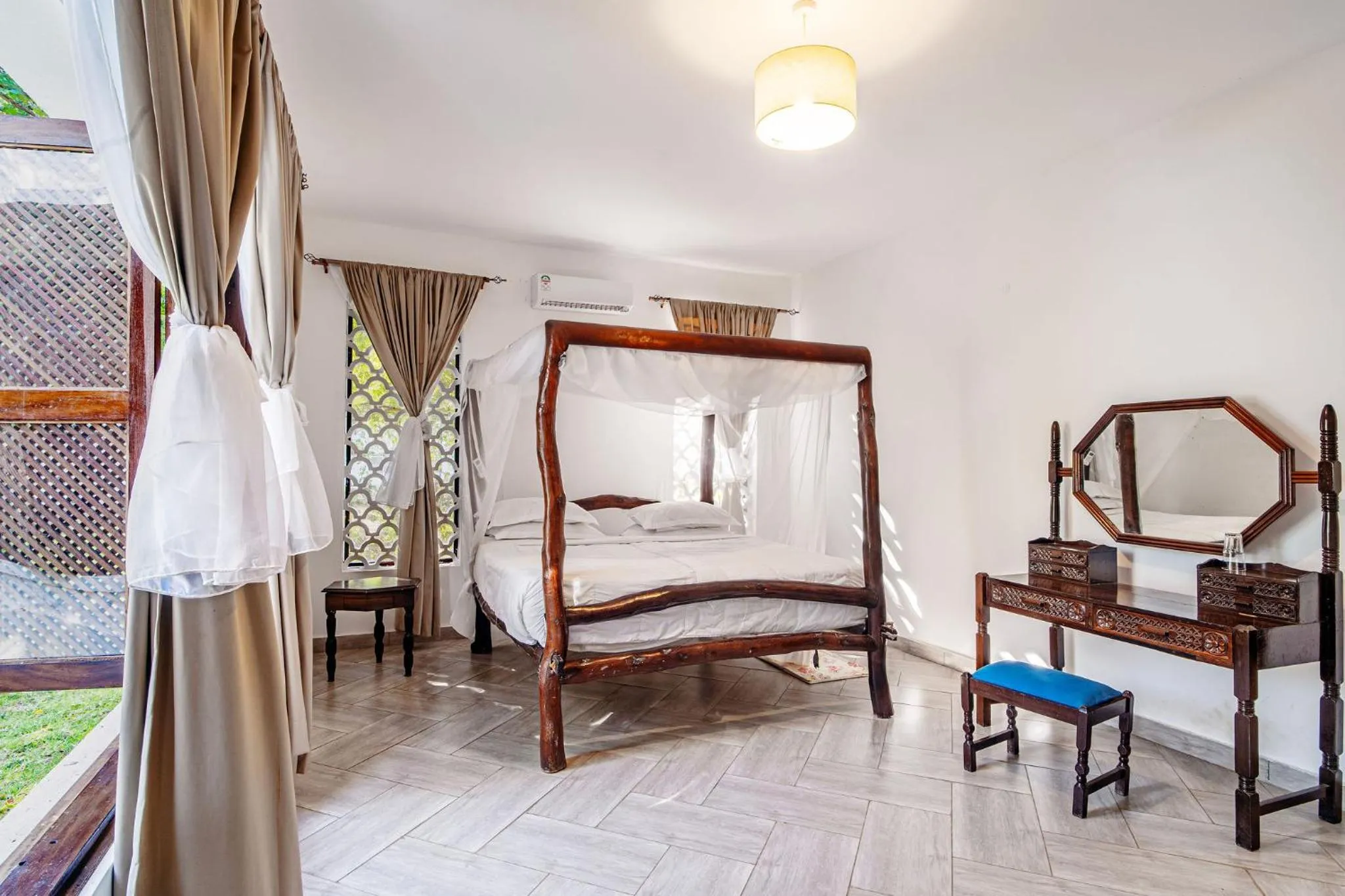 Bed in Shimoni Reef Lodge