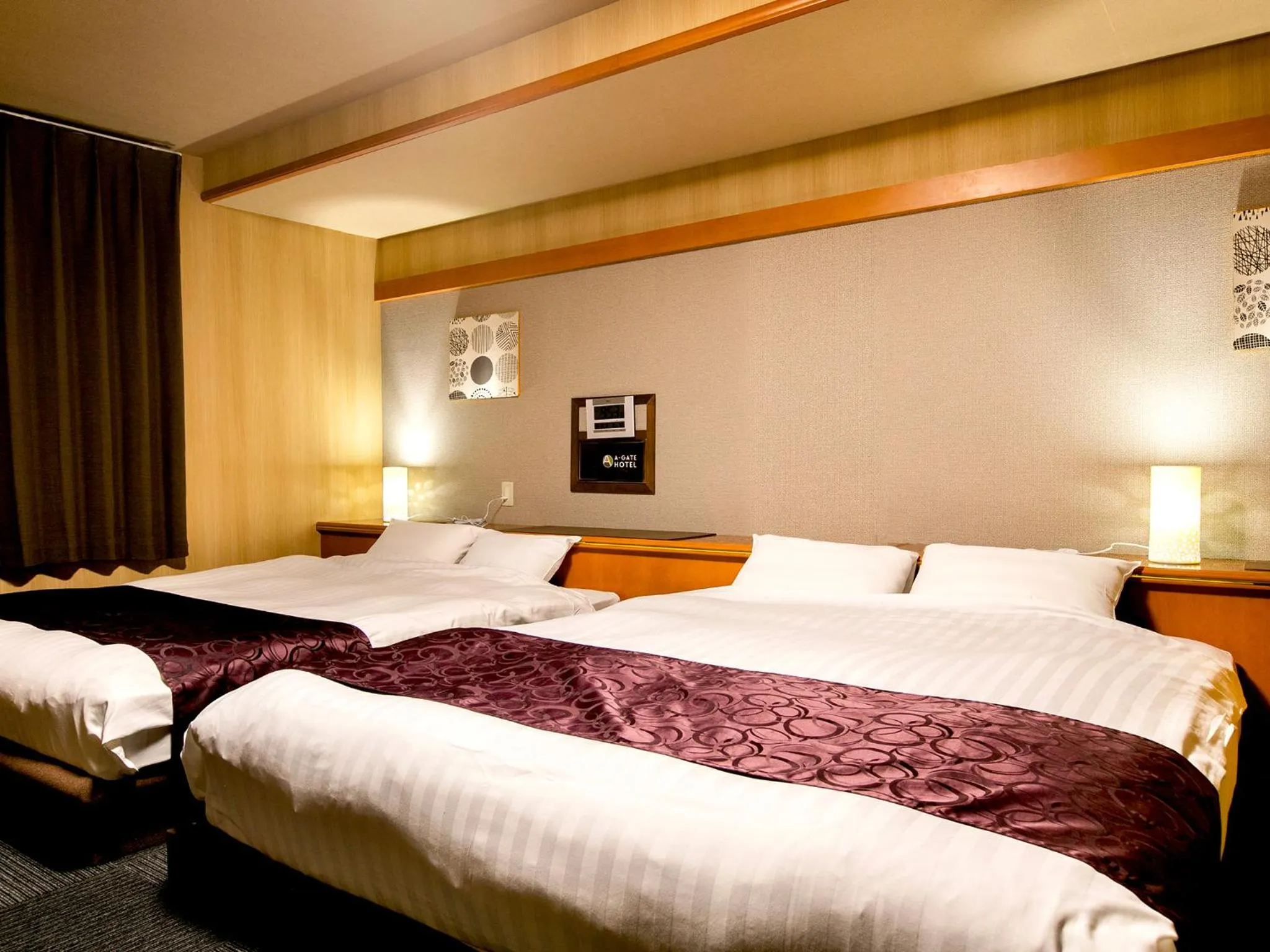 Bed in A-GATE HOTEL 旭川 -Asahikawa-