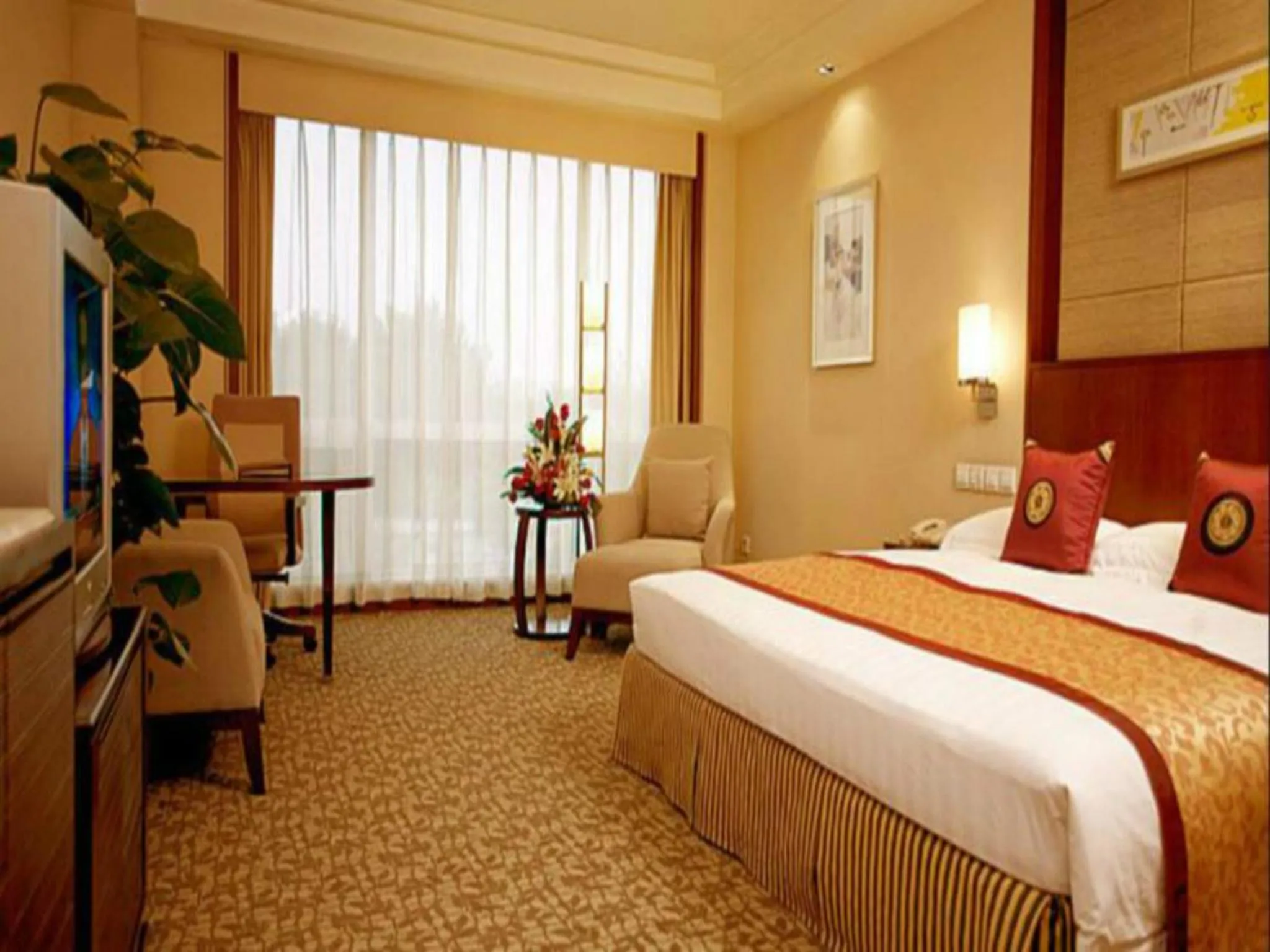 Bedroom, Bed in Ramada Beijing North